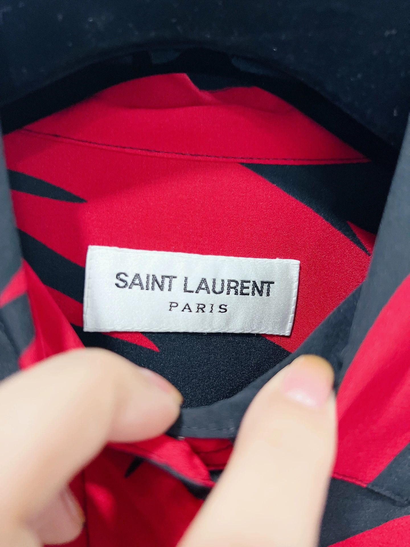 Saint Laurent Paris Saint Laurent Red Black Flame Shirt Size US M / EU 48-50 / 2 - 9 Thumbnail