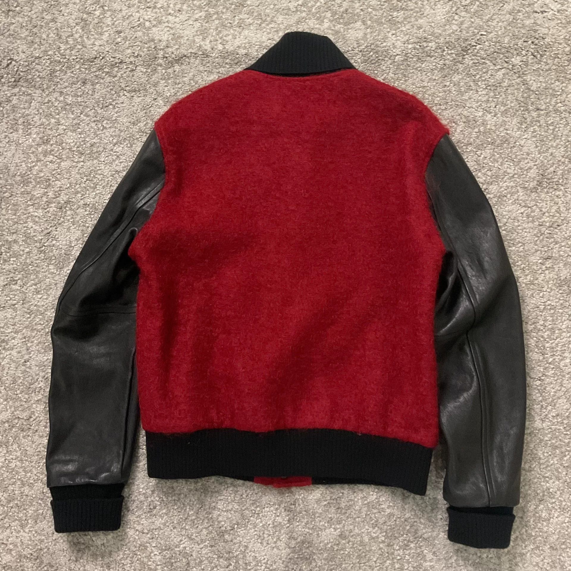 Saint Laurent Paris Saint Laurent Leather Sleeve Varsity Jacket Size US S / EU 44-46 / 1 - 4 Thumbnail