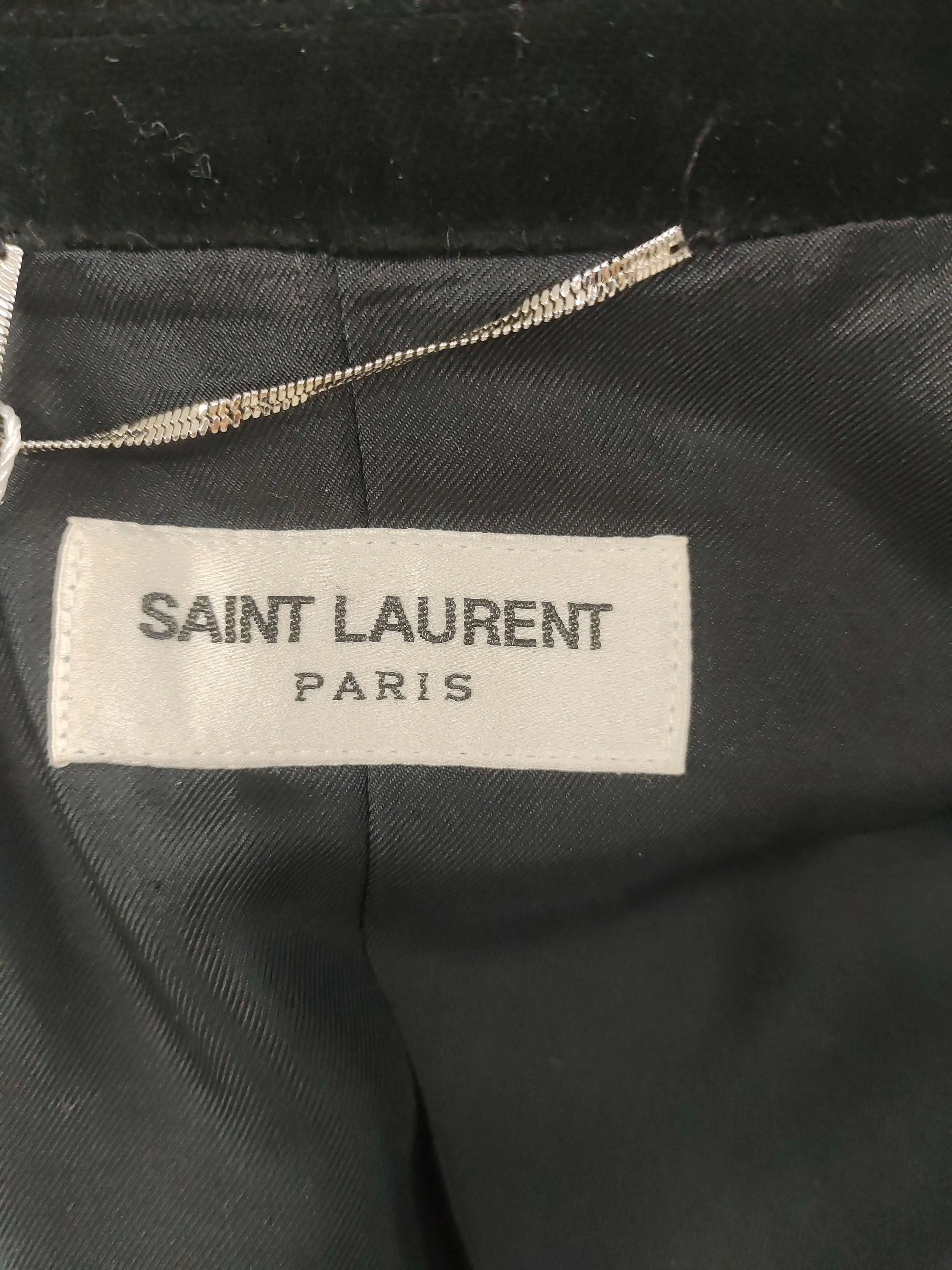 Saint Laurent Paris Saint Laurent Black Velvet Blazer 48 Size US M / EU 48-50 / 2 - 3 Thumbnail