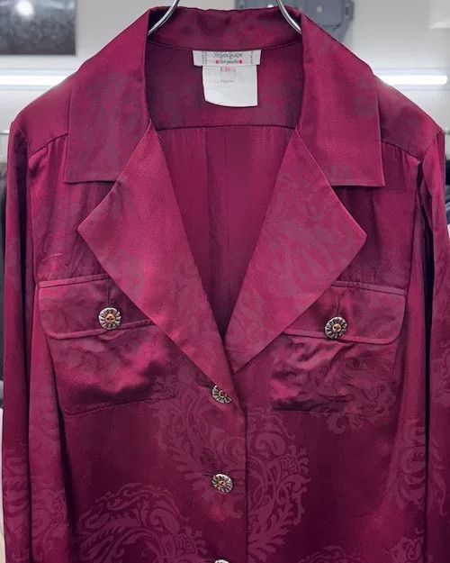 Saint Laurent Paris Yves Saint Laurent 1980s Floral Silk Shirt Size XXS / US 00 / IT 34 - 3 Thumbnail