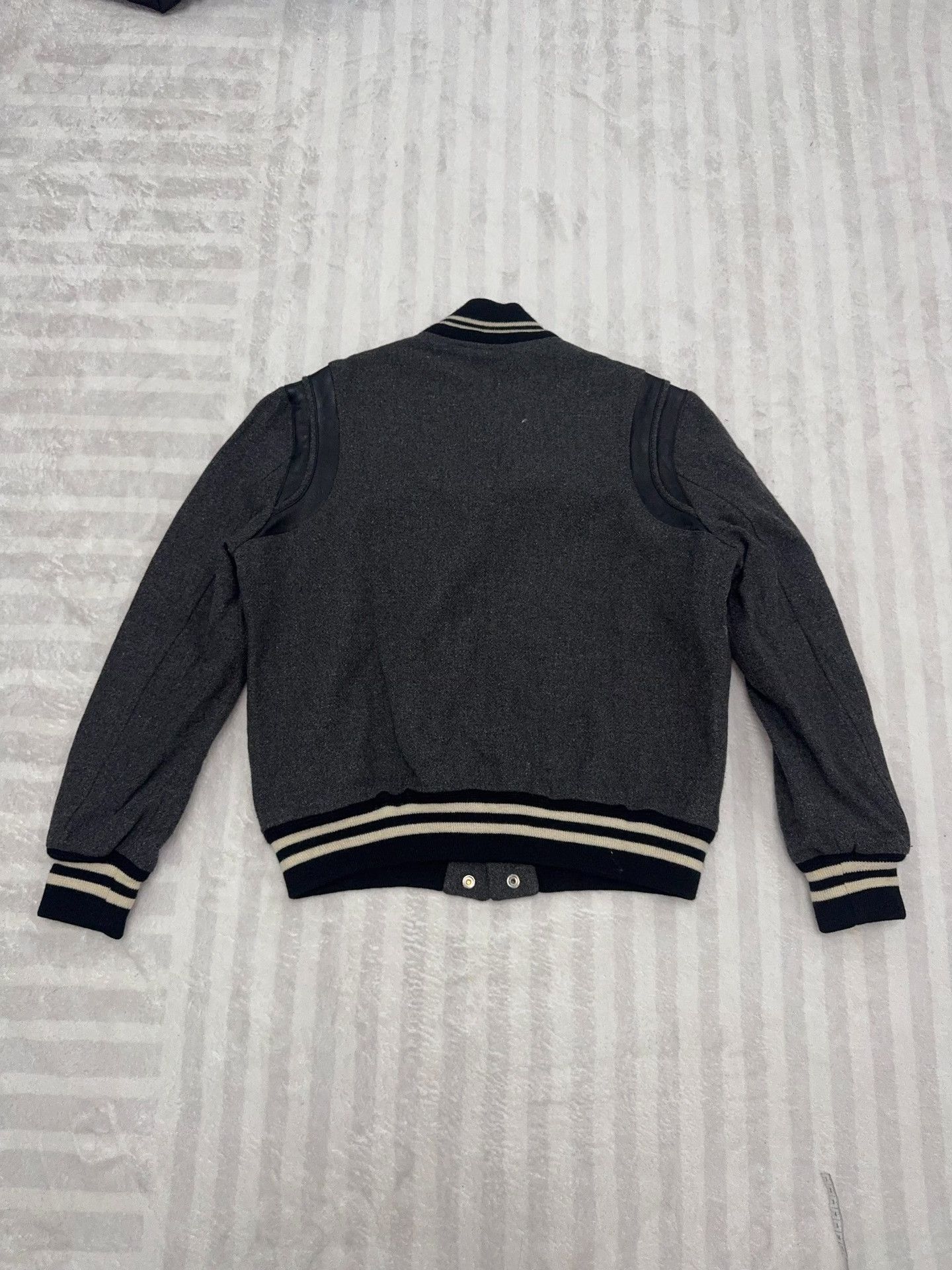 Saint Laurent Paris Saint Laurent Gray Baseball Jacket Size US M / EU 48-50 / 2 - 2 Thumbnail