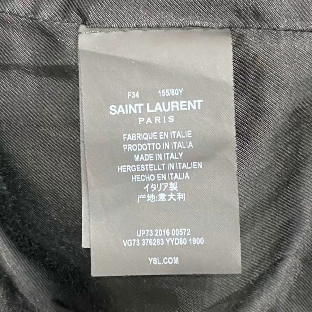 Saint Laurent Paris Saint Laurent Black White Baseball Jacket Size XXS / US 00 / IT 34 - 4 Thumbnail