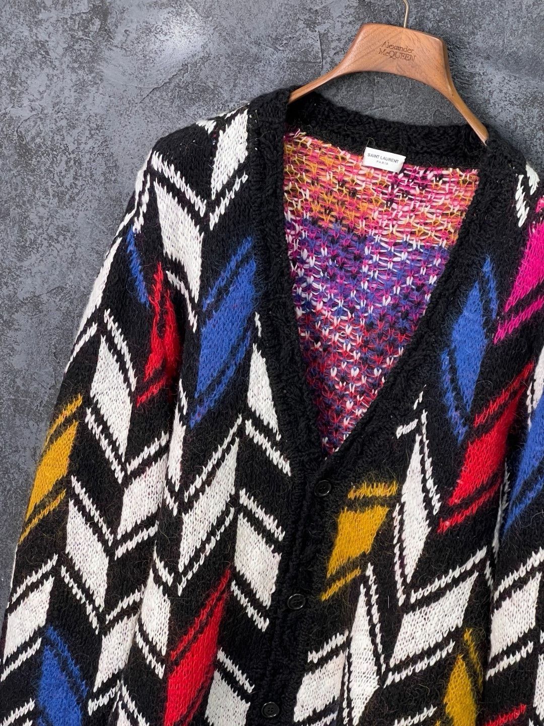 Saint Laurent Paris Saint Laurent Chevron Knit Cardigan Size M / US 6-8 / IT 42-44 - 4 Thumbnail