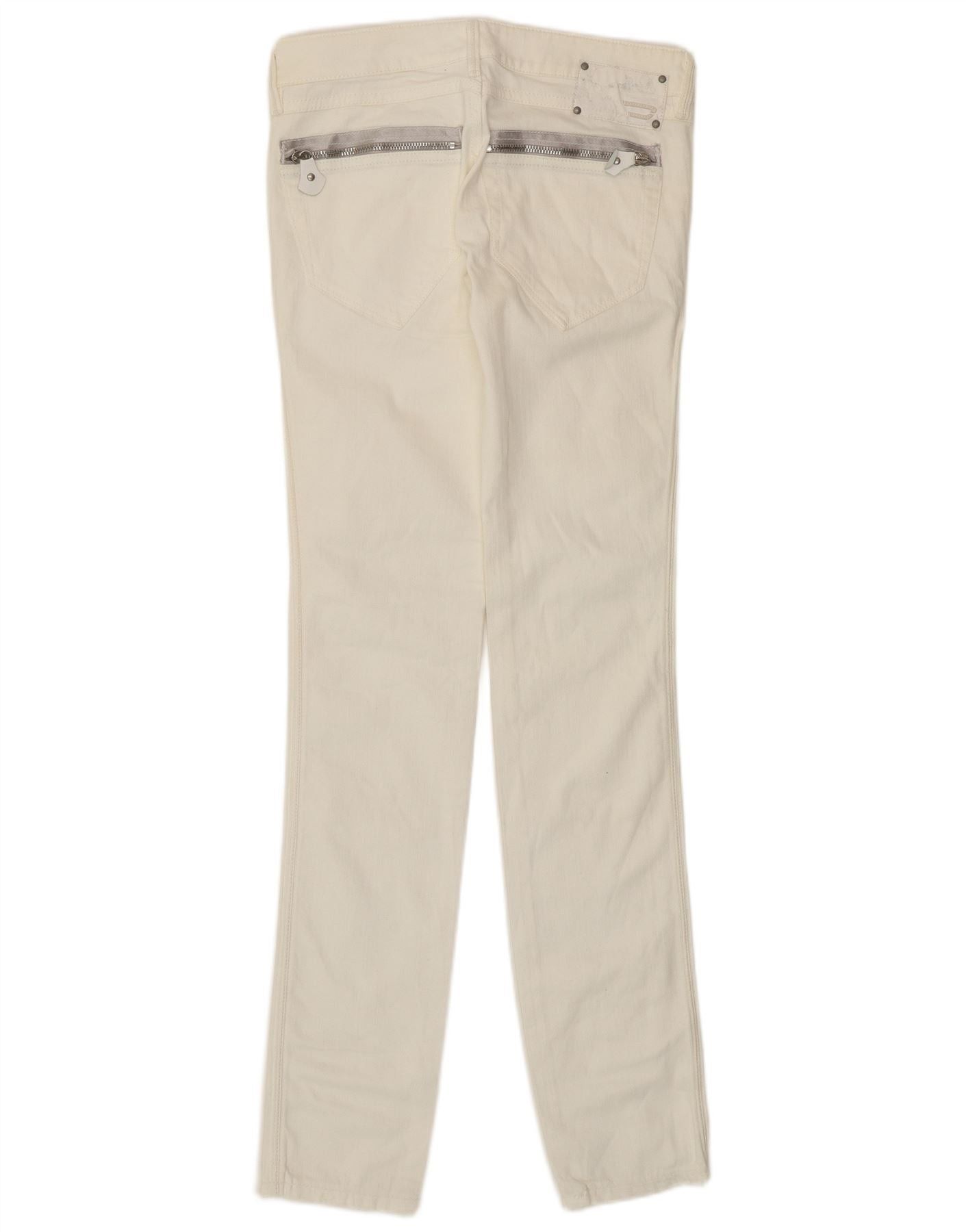 Diesel Womens Clush Slim Jeans W26 L32 White Size 42" / US 20 - 2 Thumbnail