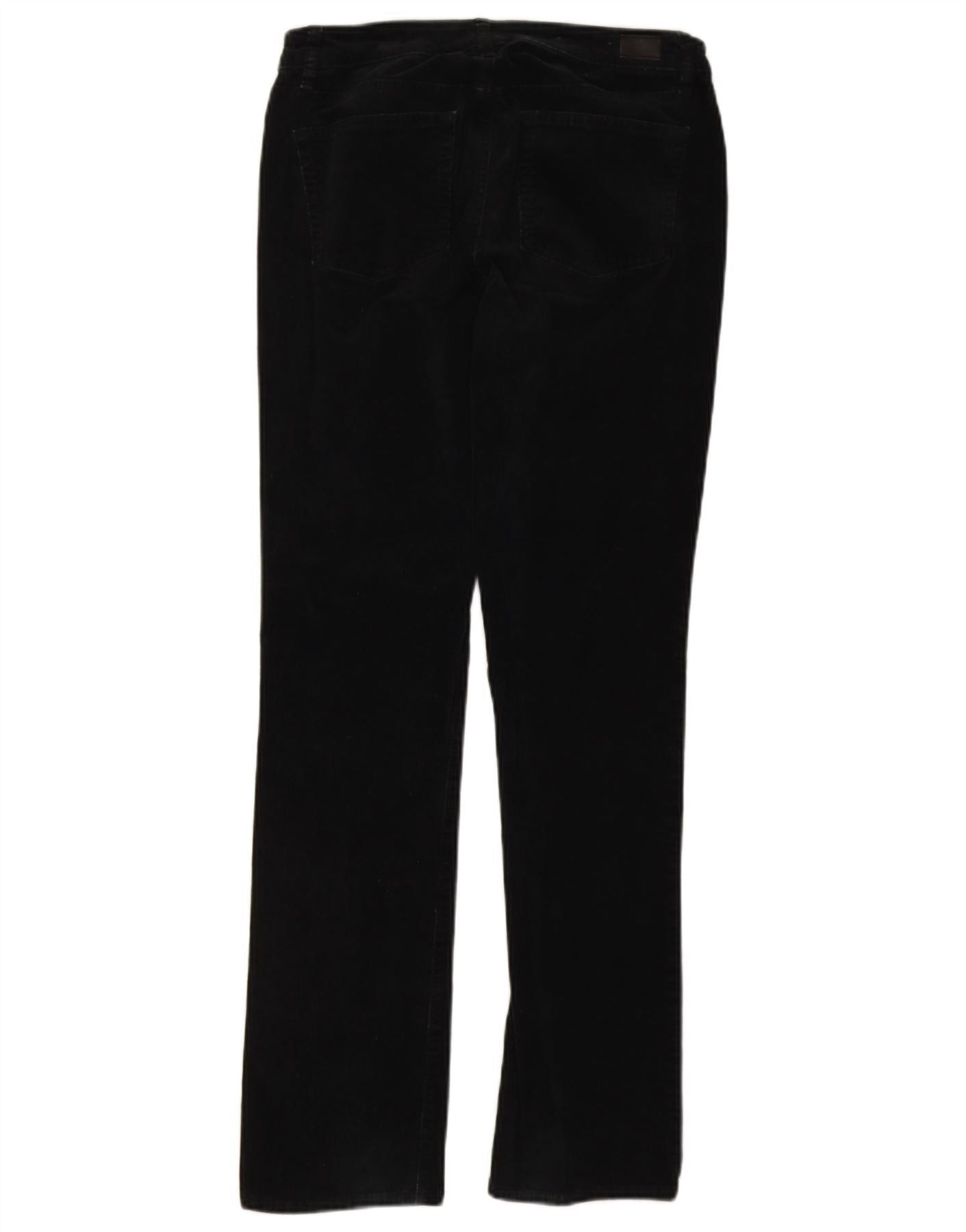 Ralph Lauren Womens Slim Corduroy Trousers US 10 Large W31 L30 Black Size 28" / US 6 / IT 42 - 2 Thumbnail