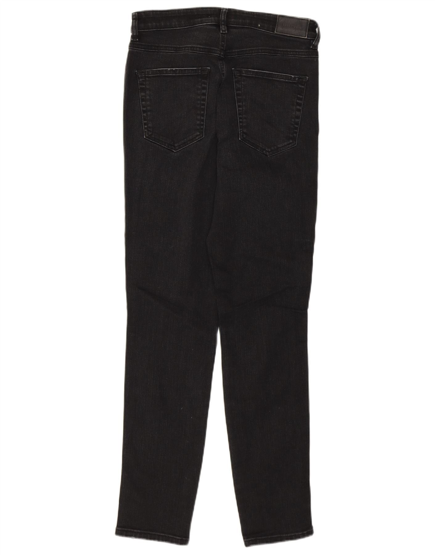 Diesel Womens Babhila Slim Skinny High Waist Jeans W27 L28 Black Size 42" / US 20 - 2 Thumbnail