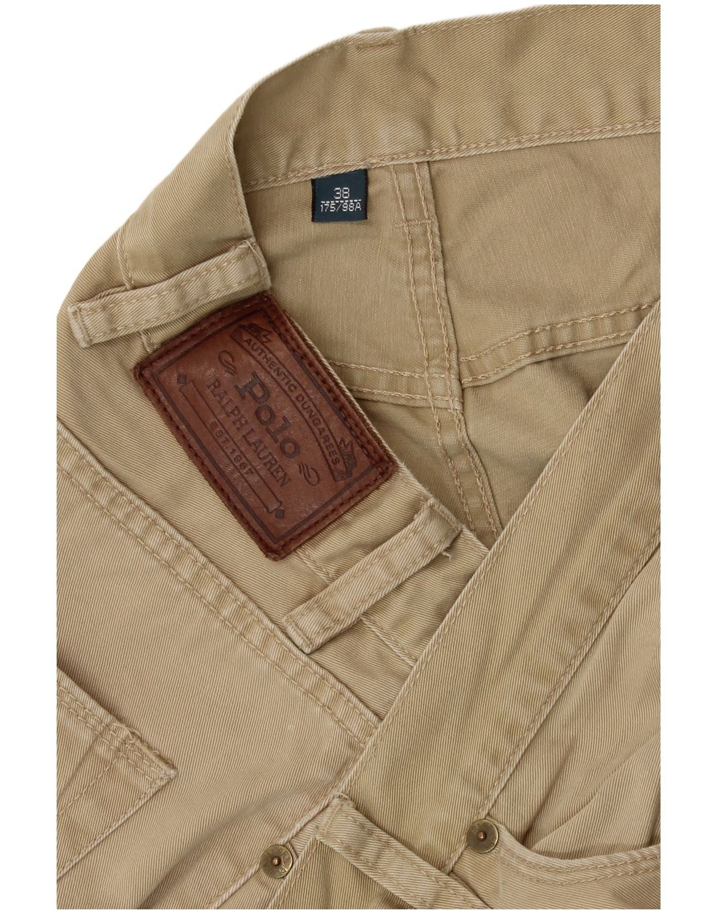 Polo Ralph Lauren Mens Straight Cropped Trousers W38 L25 Beige Size US 38 / EU 54 - 4 Thumbnail