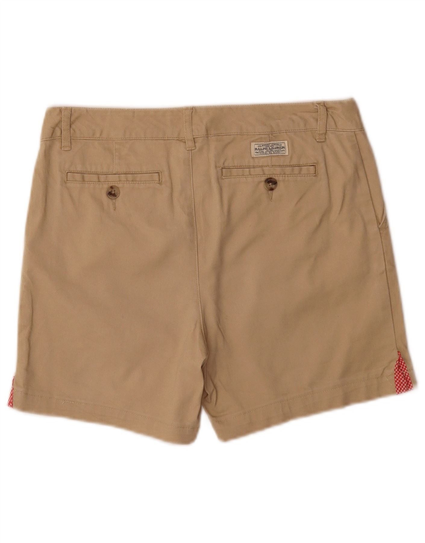 Ralph Lauren Girls Chino Shorts 15-16 Years W28 Beige Cotton Size 34" / US 12 / IT 48 - 2 Thumbnail