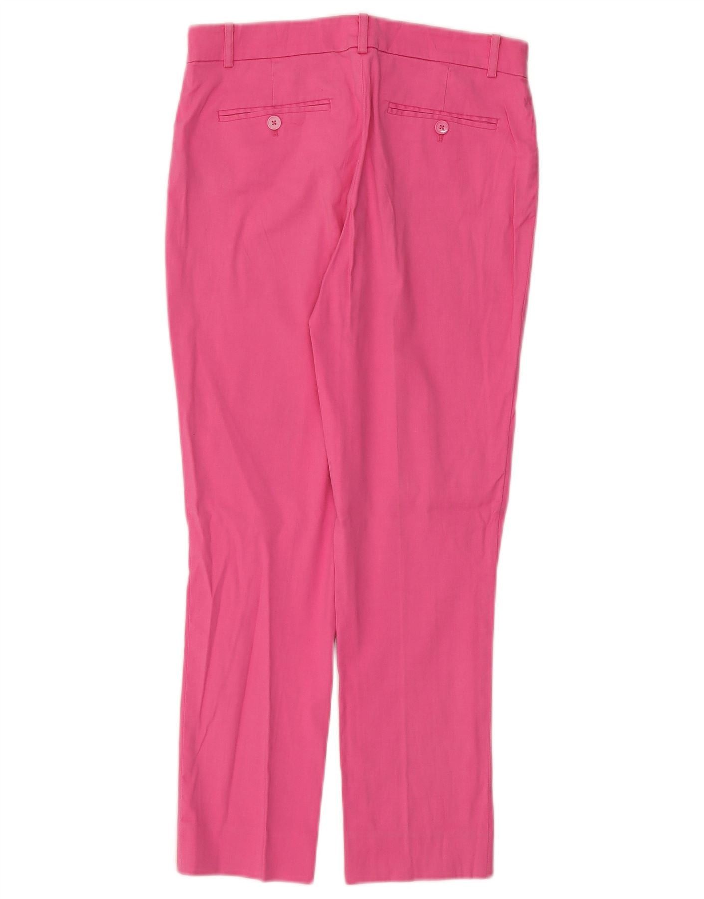 Ralph Lauren Womens Slim Cropped Trousers US 4 Small W28 L26 Pink Cotton Size 25" / US 0 / IT 36 - 2 Thumbnail