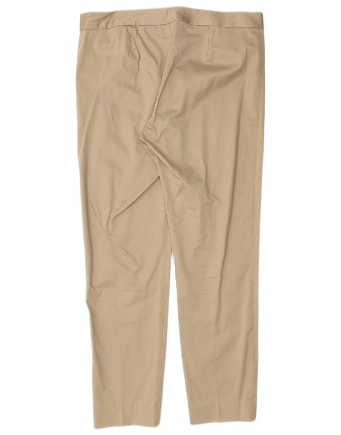 Ralph Lauren Womens Slim Casual Trousers US 10 Large W32 L27 Beige Cotton Size 28" / US 6 / IT 42 - 2 Thumbnail