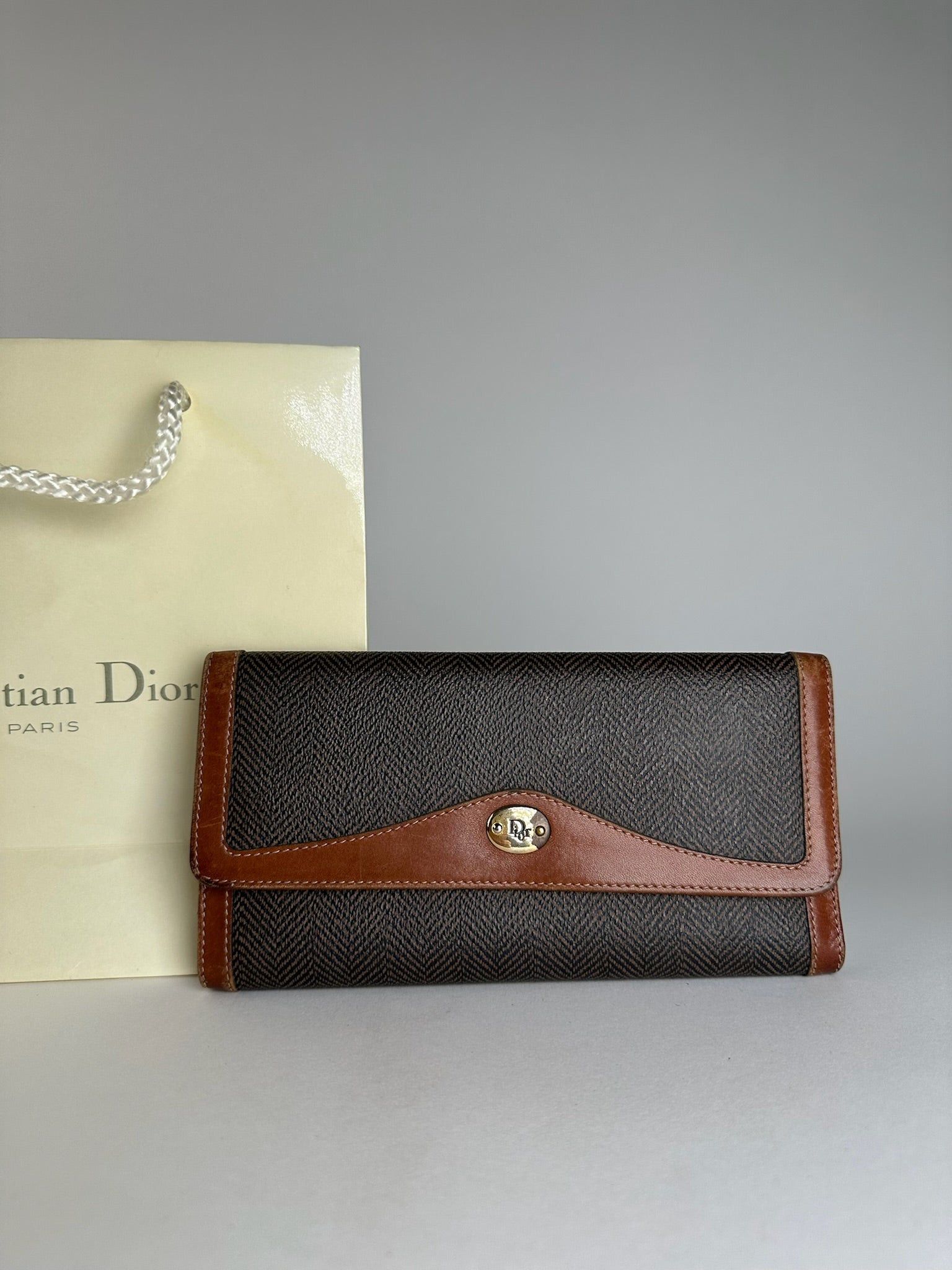Dior Vintage Canvas Leather Wallet / Card Holder Brown Size ONE SIZE - 11 Thumbnail