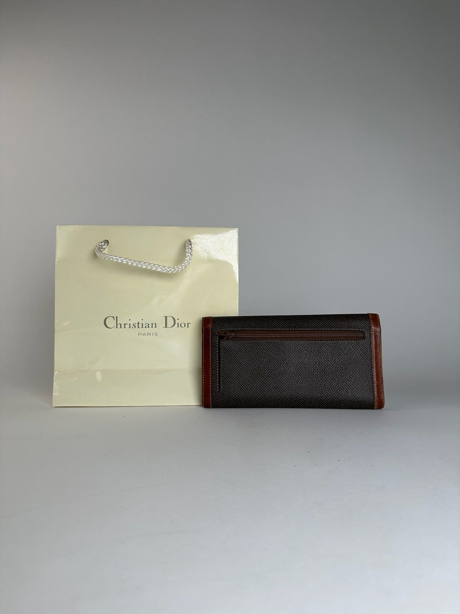 Dior Vintage Canvas Leather Wallet / Card Holder Brown Size ONE SIZE - 2 Thumbnail
