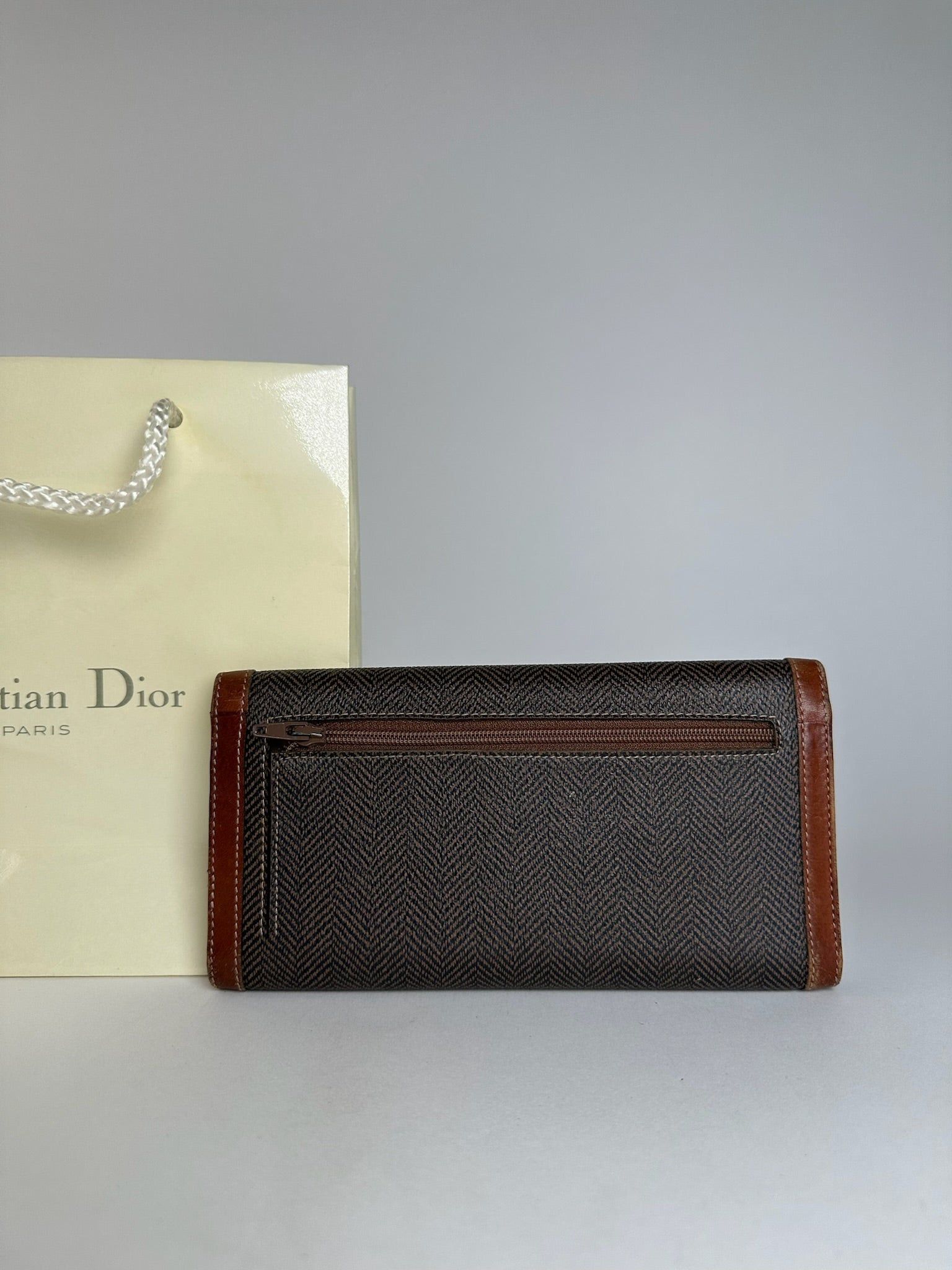 Dior Vintage Canvas Leather Wallet / Card Holder Brown Size ONE SIZE - 12 Thumbnail