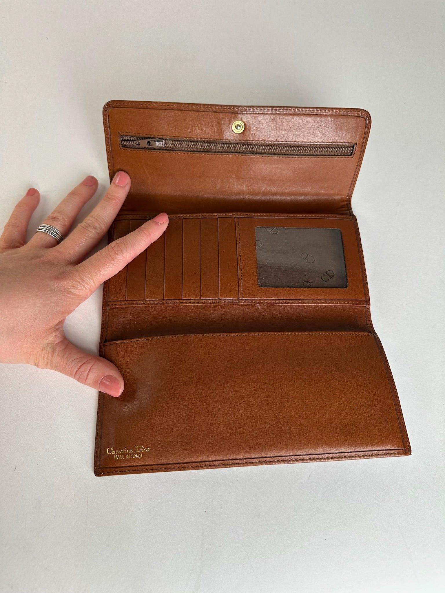 Dior Vintage Canvas Leather Wallet / Card Holder Brown Size ONE SIZE - 7 Thumbnail