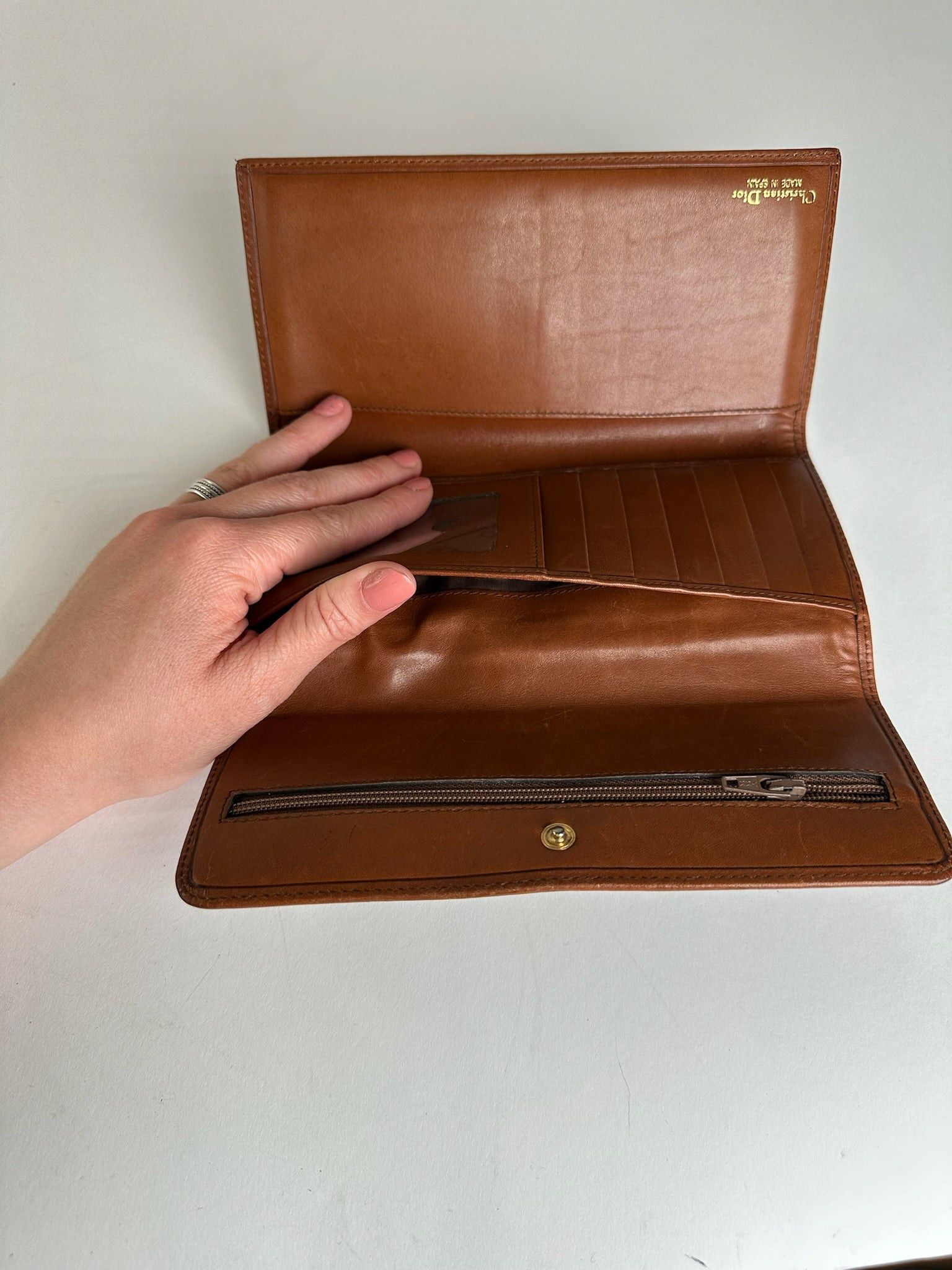 Dior Vintage Canvas Leather Wallet / Card Holder Brown Size ONE SIZE - 3 Thumbnail