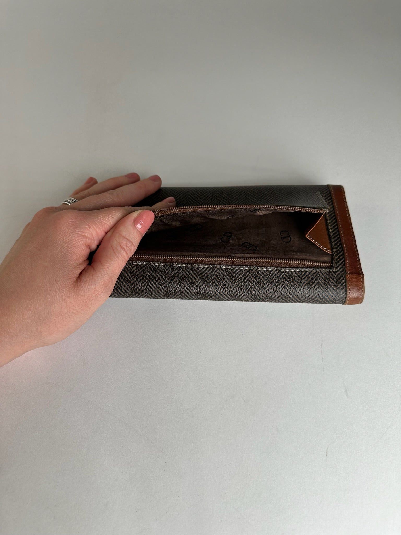 Dior Vintage Canvas Leather Wallet / Card Holder Brown Size ONE SIZE - 5 Thumbnail