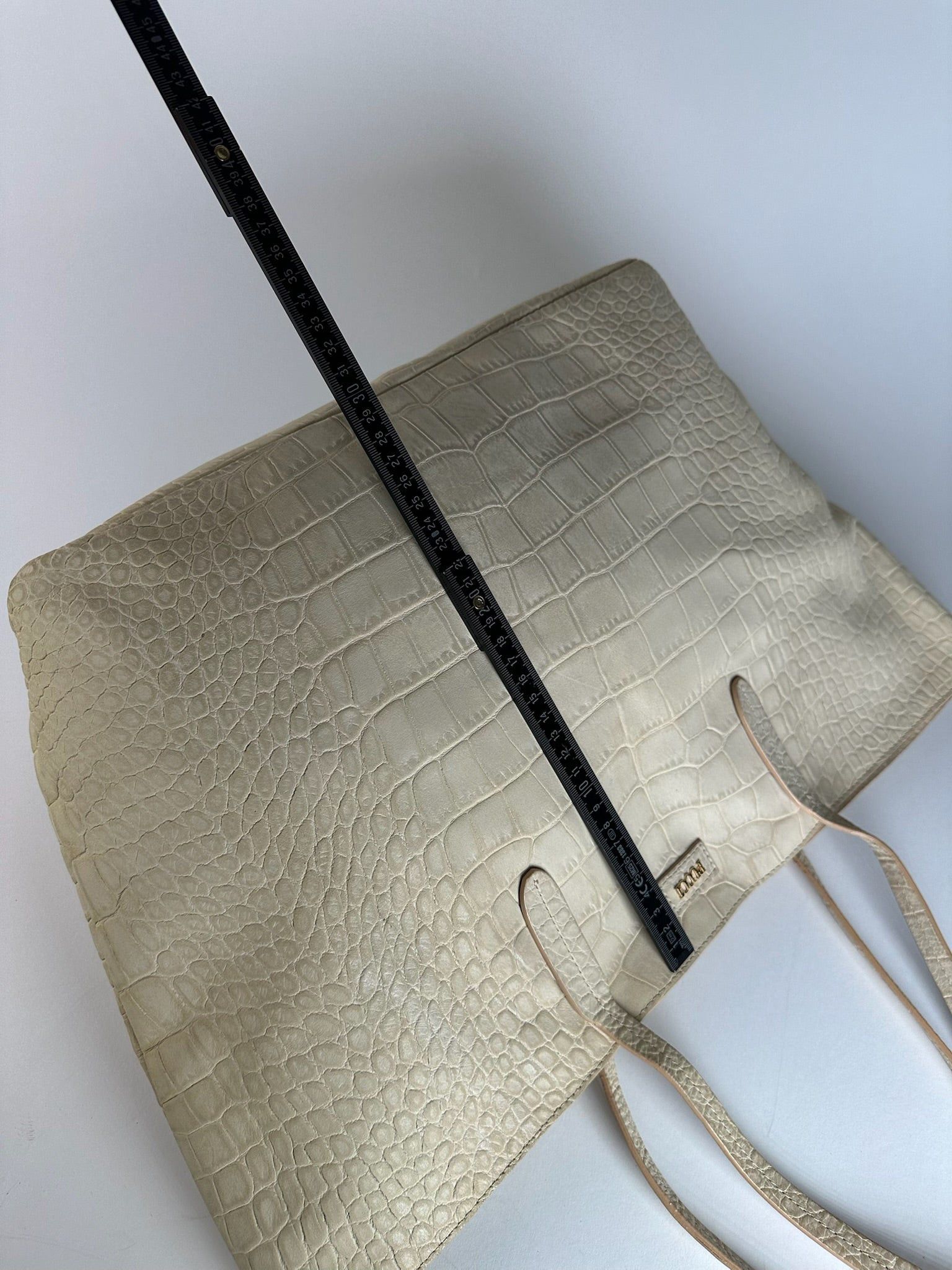 Emilio Pucci Vintage Crocodile Emblossed Leather Tote Bag Size ONE SIZE - 12 Thumbnail