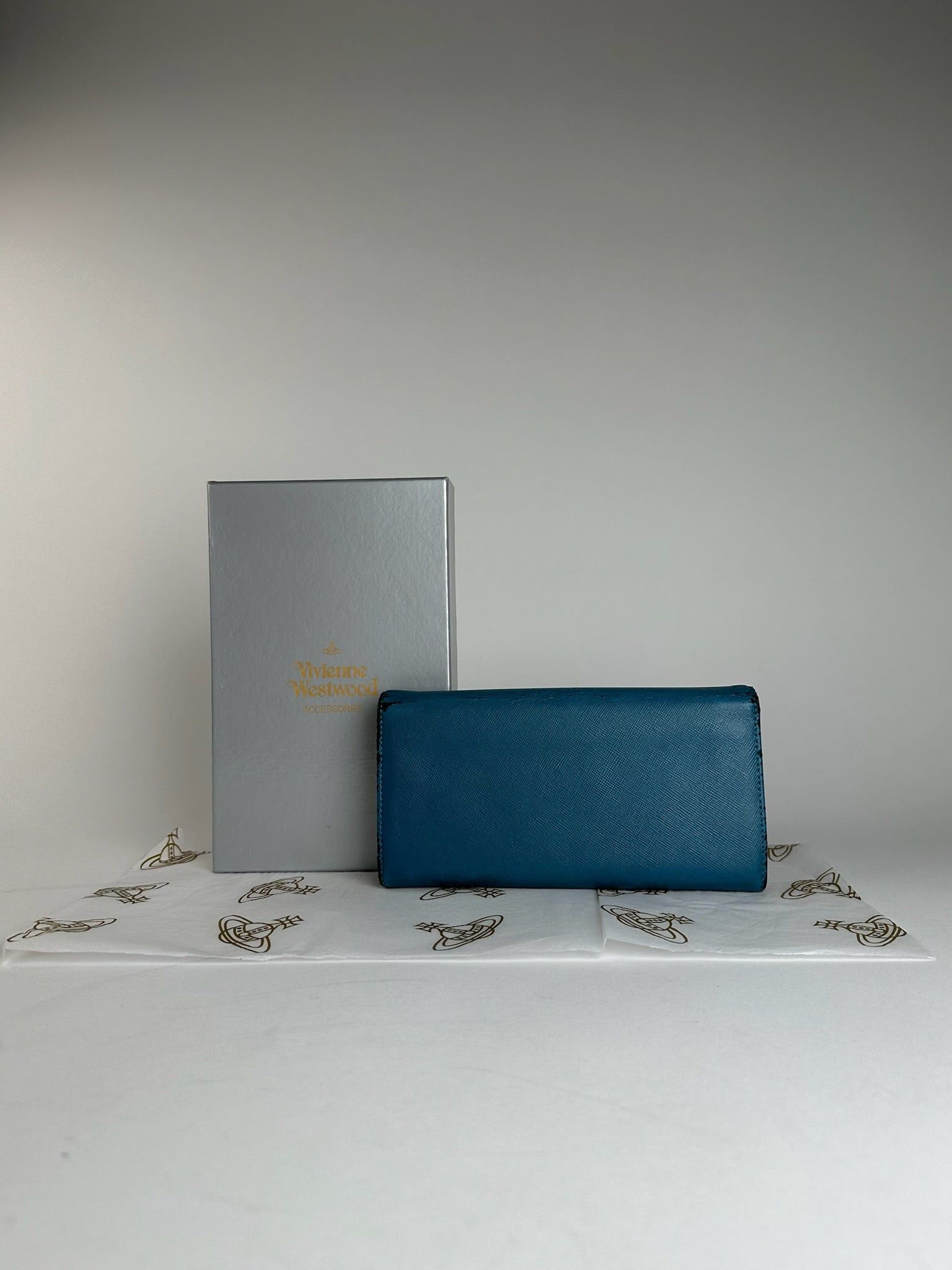 Vivienne Westwood Vintage Leather Wallet Blue Size ONE SIZE - 2 Thumbnail