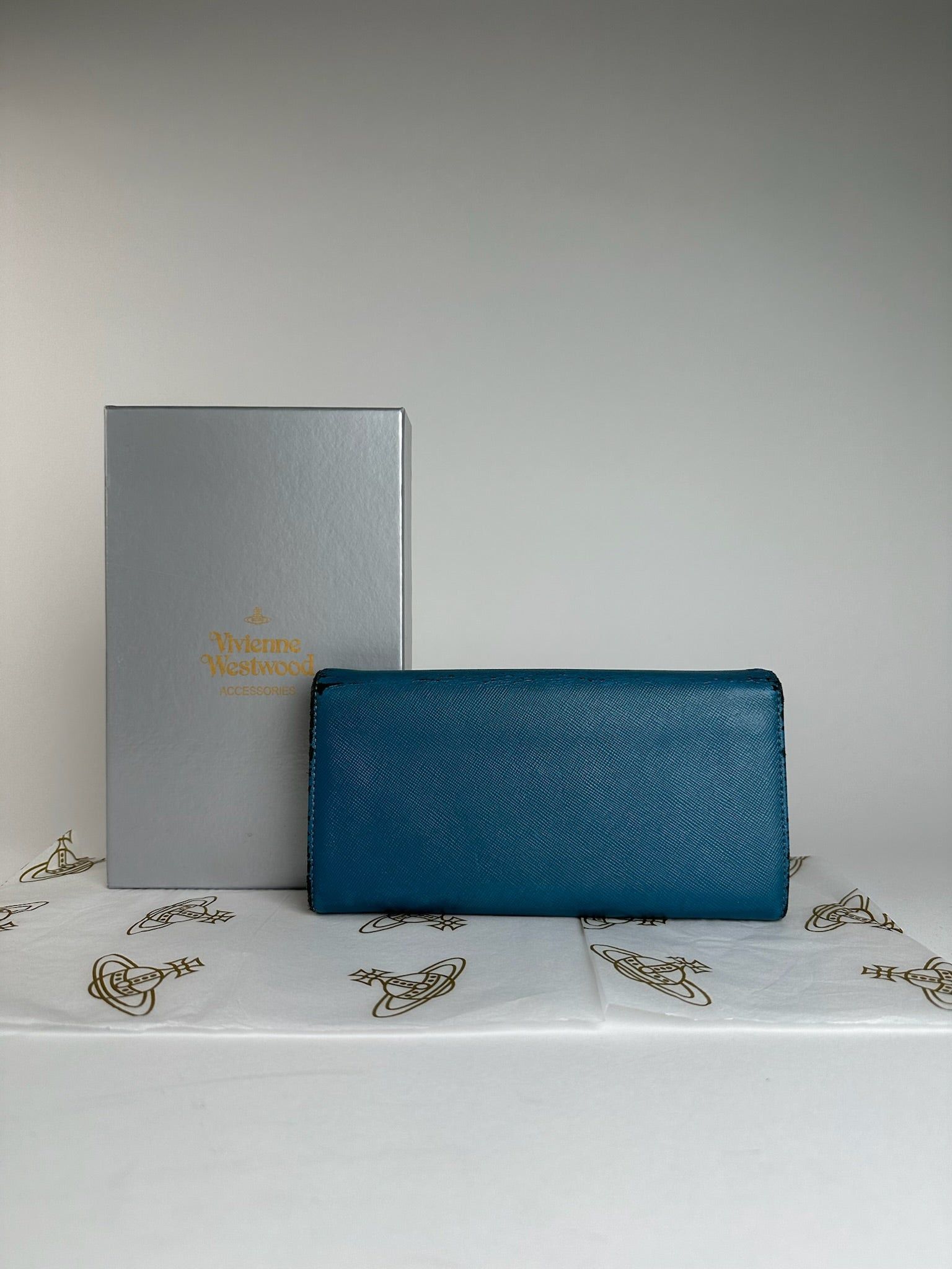 Vivienne Westwood Vintage Leather Wallet Blue Size ONE SIZE - 8 Thumbnail