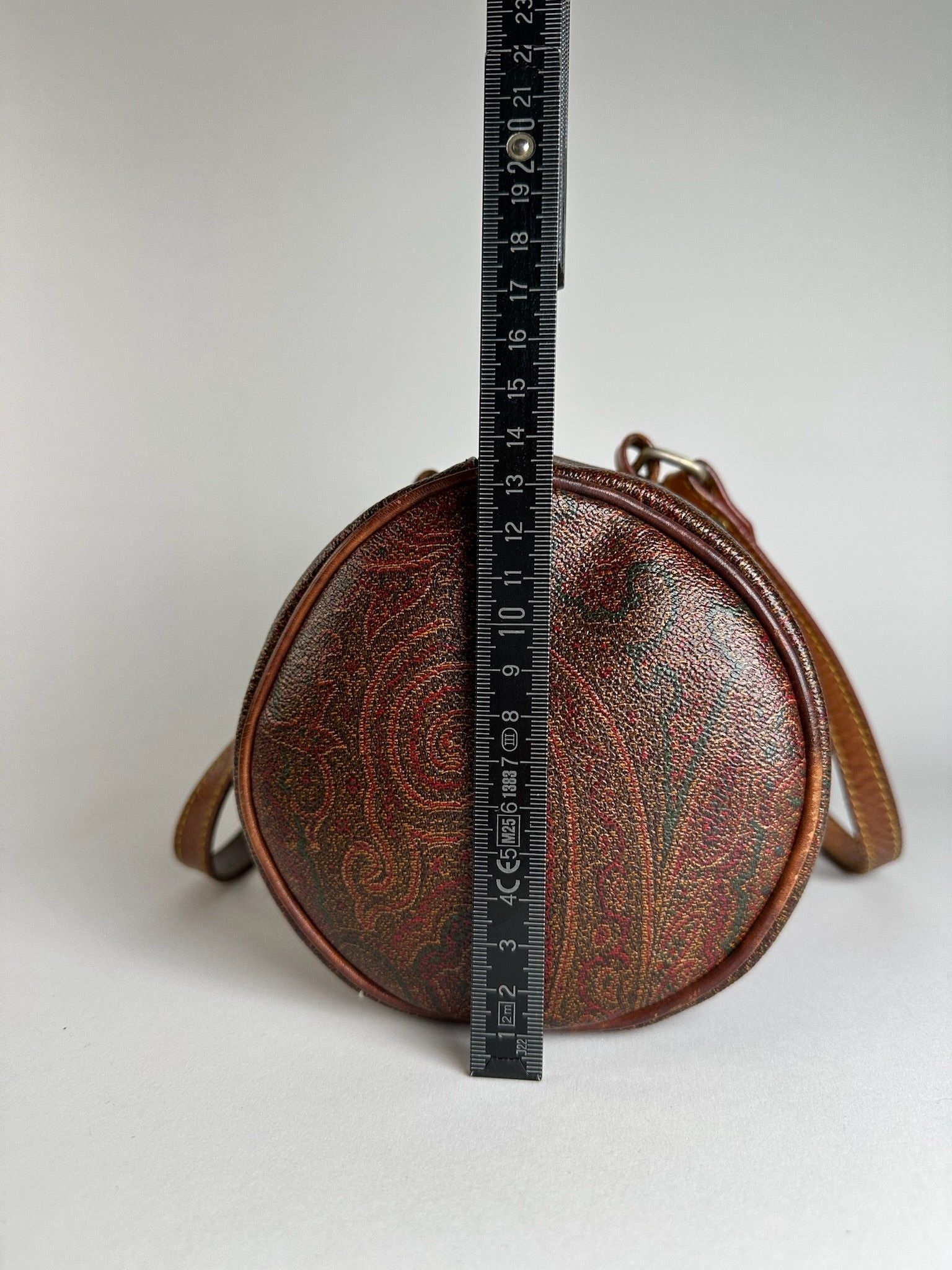Etro Vintage Paisley Monogram Leather Bowling Bag Size ONE SIZE - 12 Thumbnail