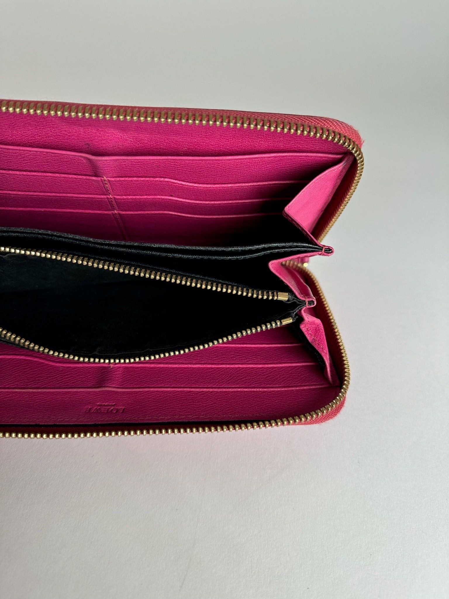 Loewe Vintage Madrid Leather Wallet Pink Size ONE SIZE - 3 Thumbnail