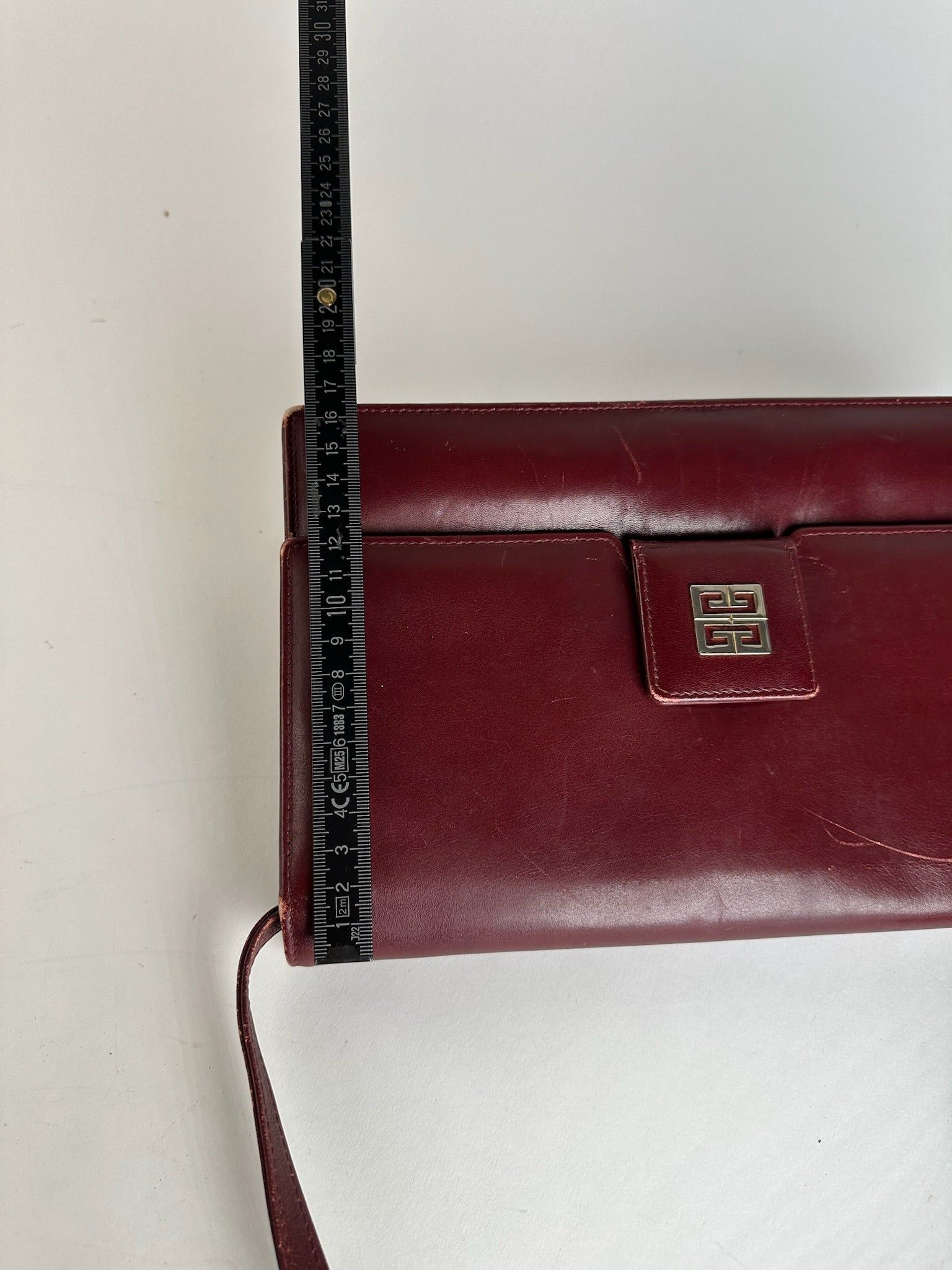 Givenchy Vintage Leather Shoulder Bag Burgundy Size ONE SIZE - 13 Thumbnail