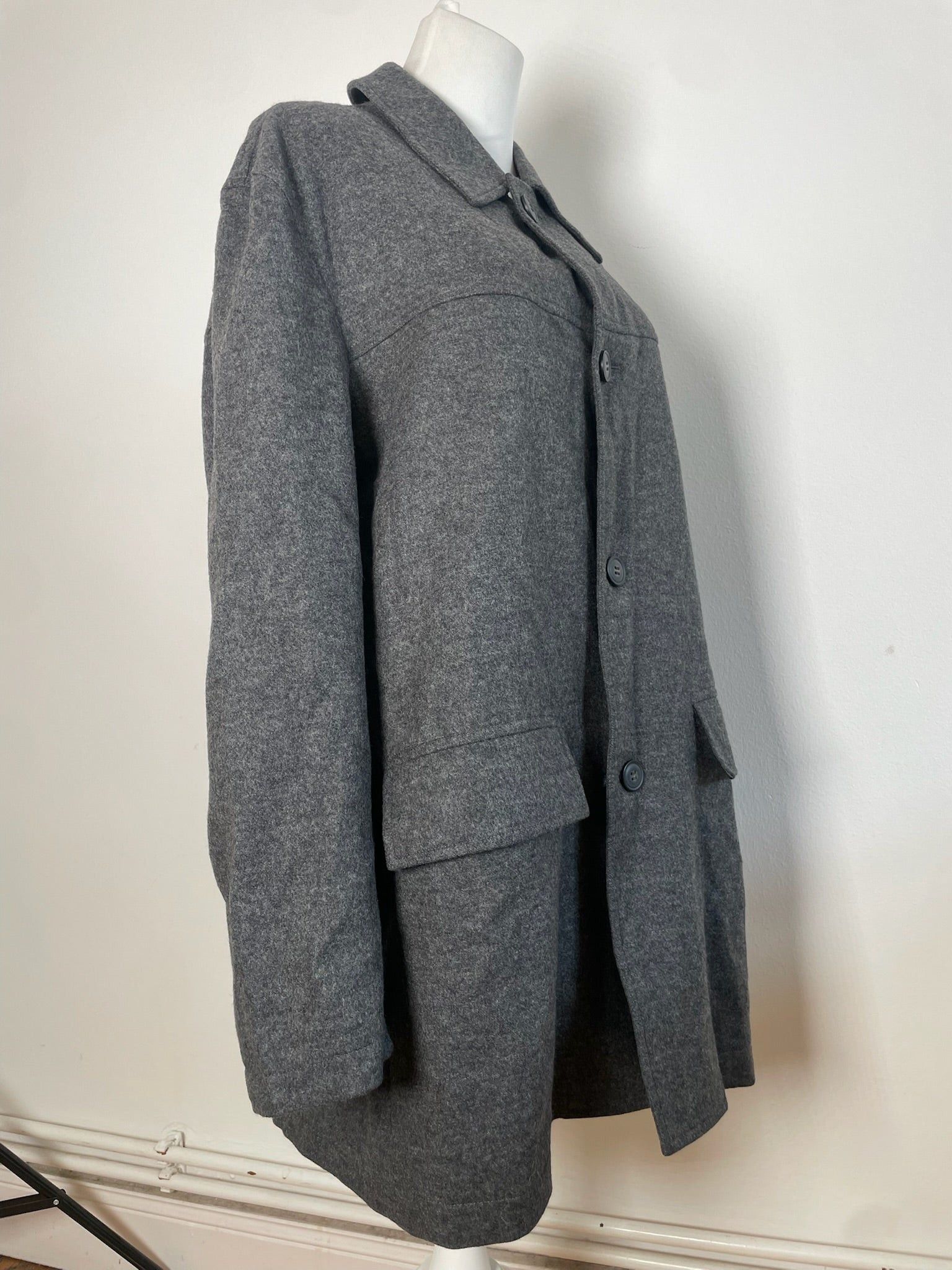 Givenchy Vintage Wool Coat Grey Size US M / EU 48-50 / 2 - 4 Thumbnail
