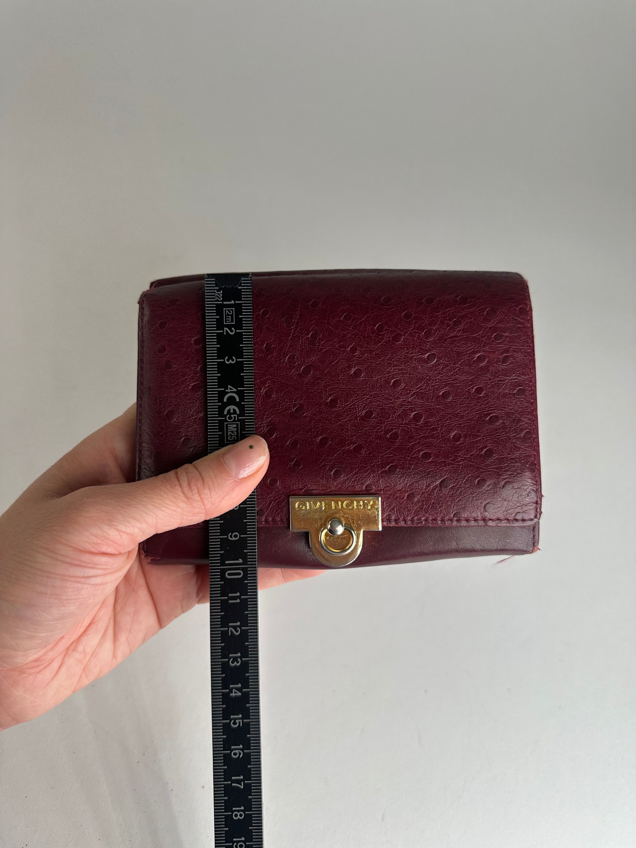 Givenchy Vintage Ostrich Leather Wallet Purple Size ONE SIZE - 5 Thumbnail