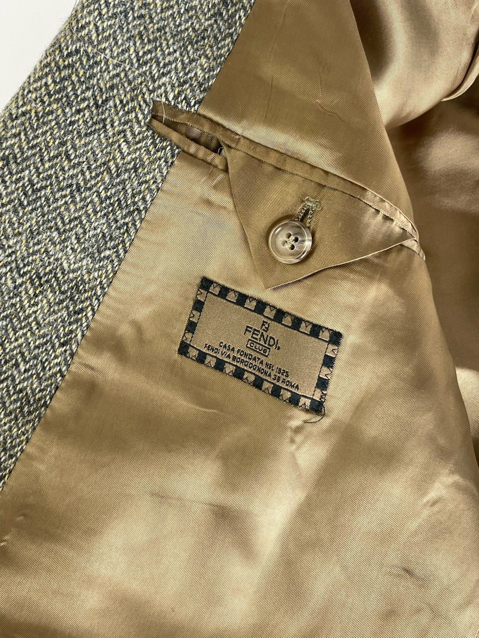 Fendi Vintage wool blazer / short coat brown grey Size M / US 6-8 / IT 42-44 - 5 Thumbnail