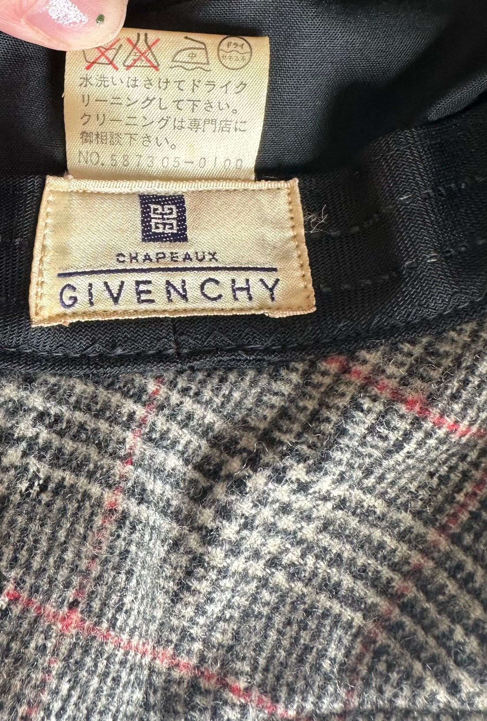 Givenchy Vintage Wool Hat Grey Brown M Size ONE SIZE - 4 Thumbnail