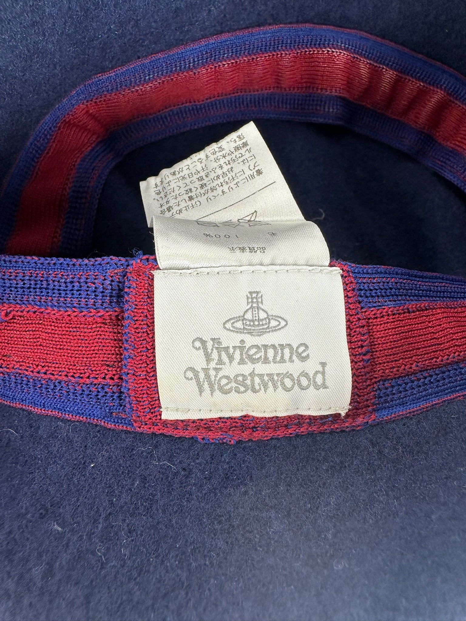 Vivienne Westwood Vintage Wool Bucket Hat Navy M Size ONE SIZE - 4 Thumbnail