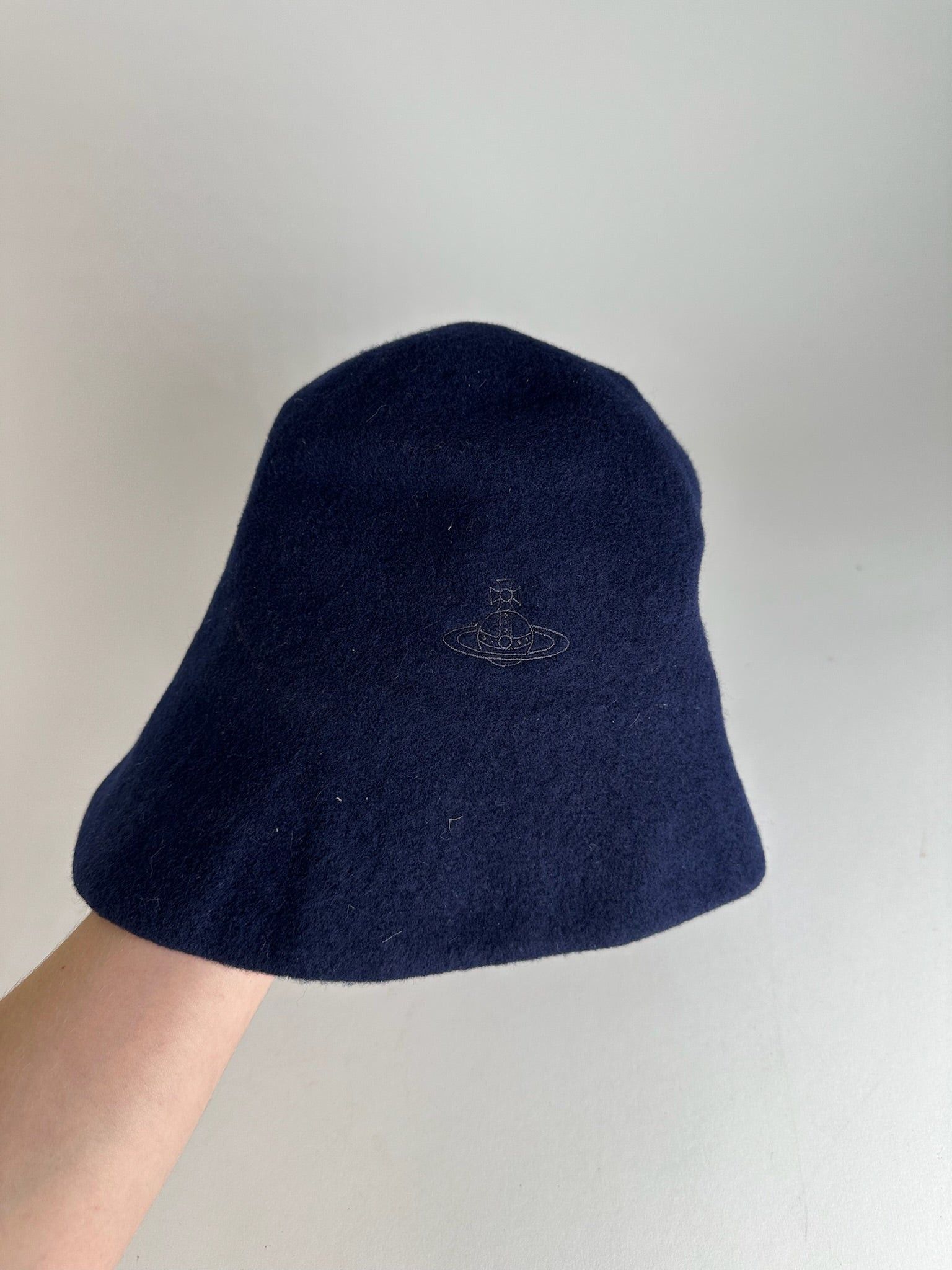 Vivienne Westwood Vintage Wool Bucket Hat Navy M Size ONE SIZE - 3 Thumbnail