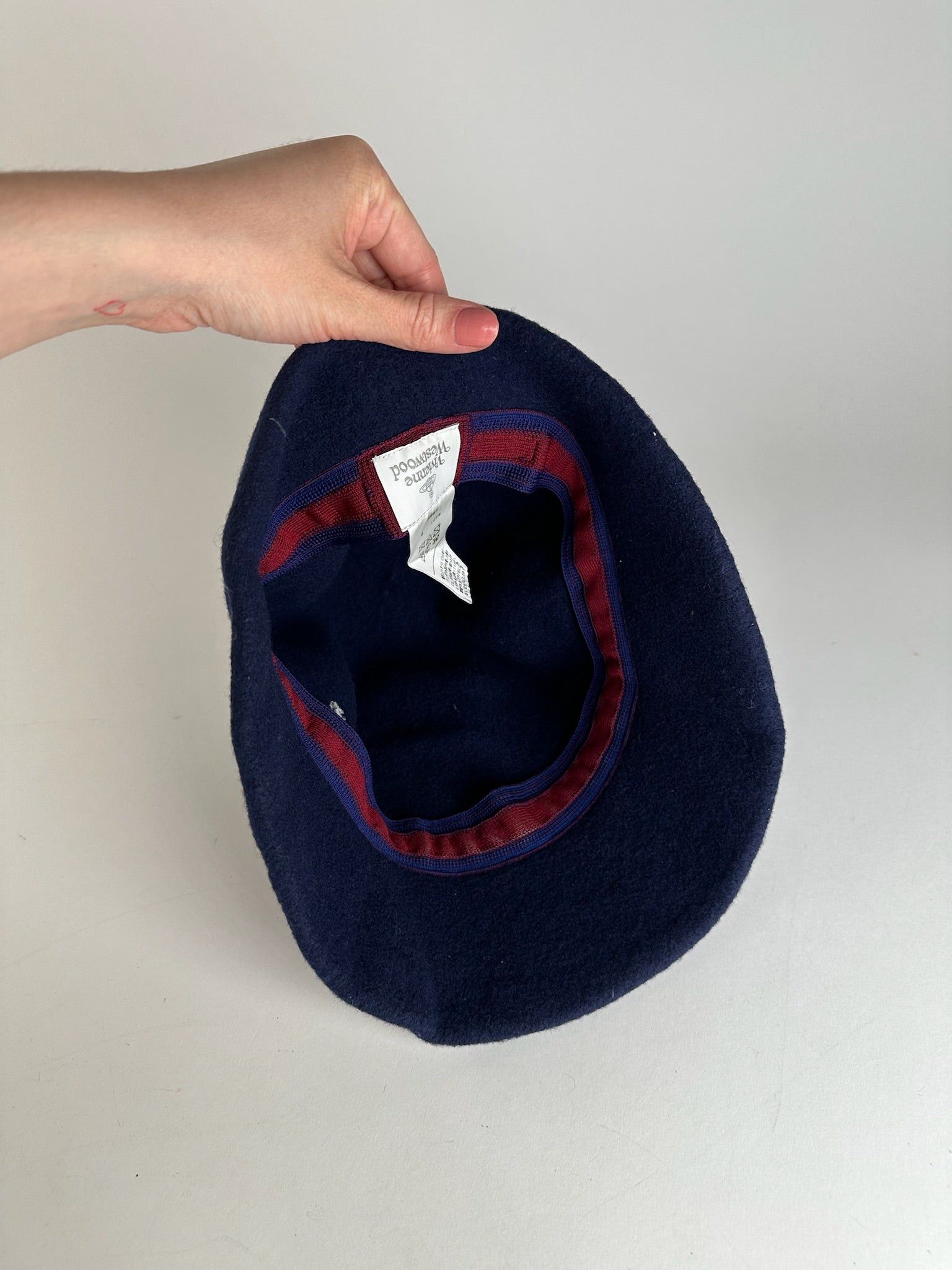 Vivienne Westwood Vintage Wool Bucket Hat Navy M Size ONE SIZE - 8 Thumbnail
