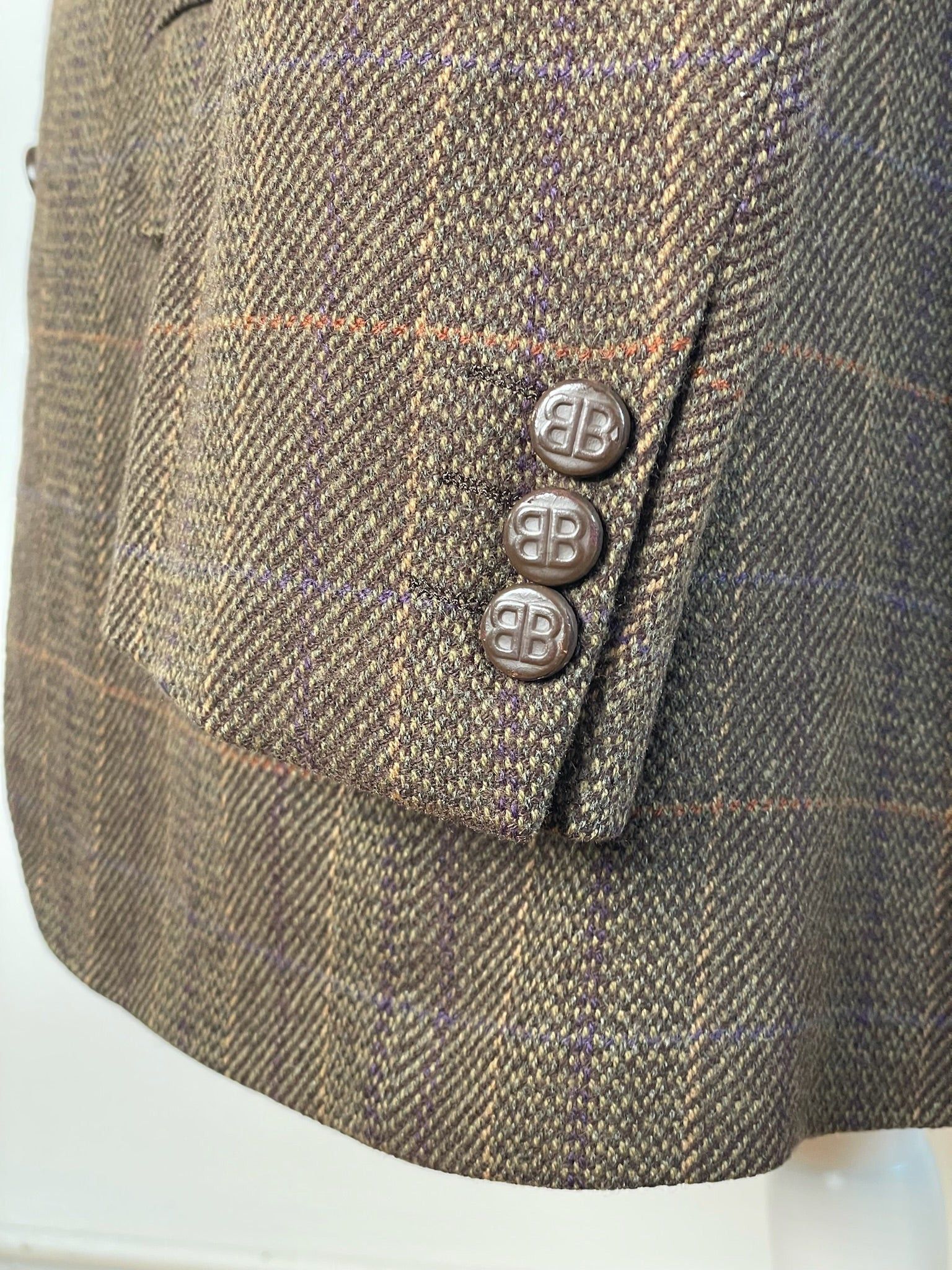 Balenciaga Vintage Wool Blazer Brown Size M / US 6-8 / IT 42-44 - 3 Thumbnail