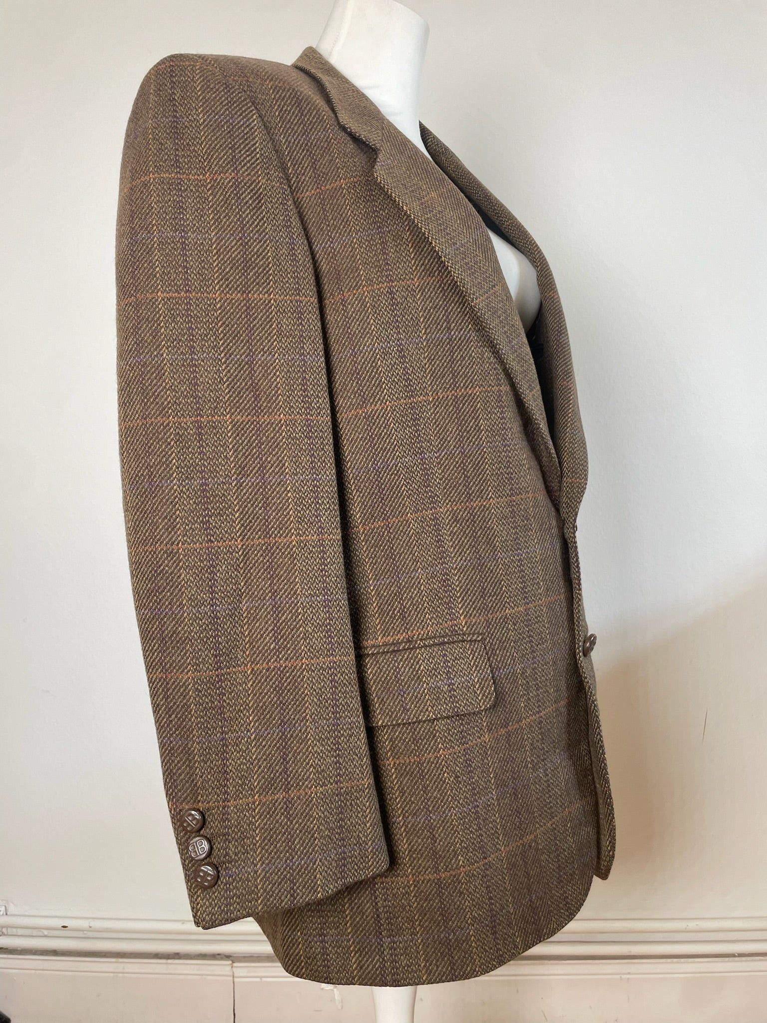 Balenciaga Vintage Wool Blazer Brown Size M / US 6-8 / IT 42-44 - 6 Thumbnail