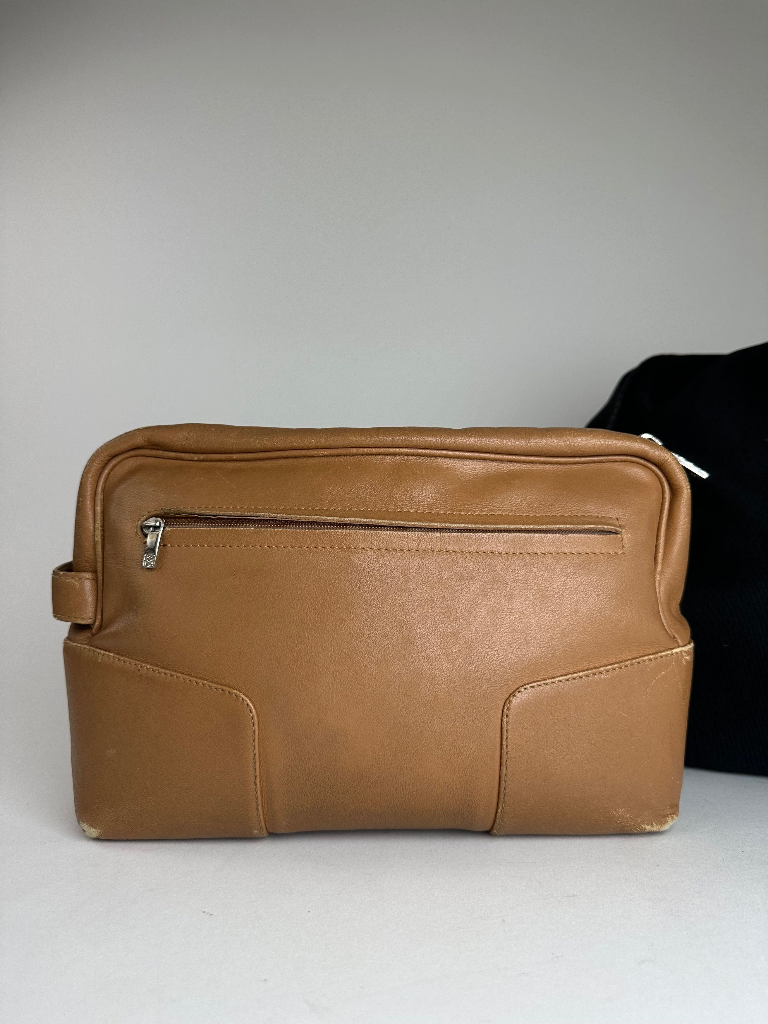 Loewe Vintage Madrid Logo Leather Clutch Brown Size ONE SIZE - 8 Thumbnail