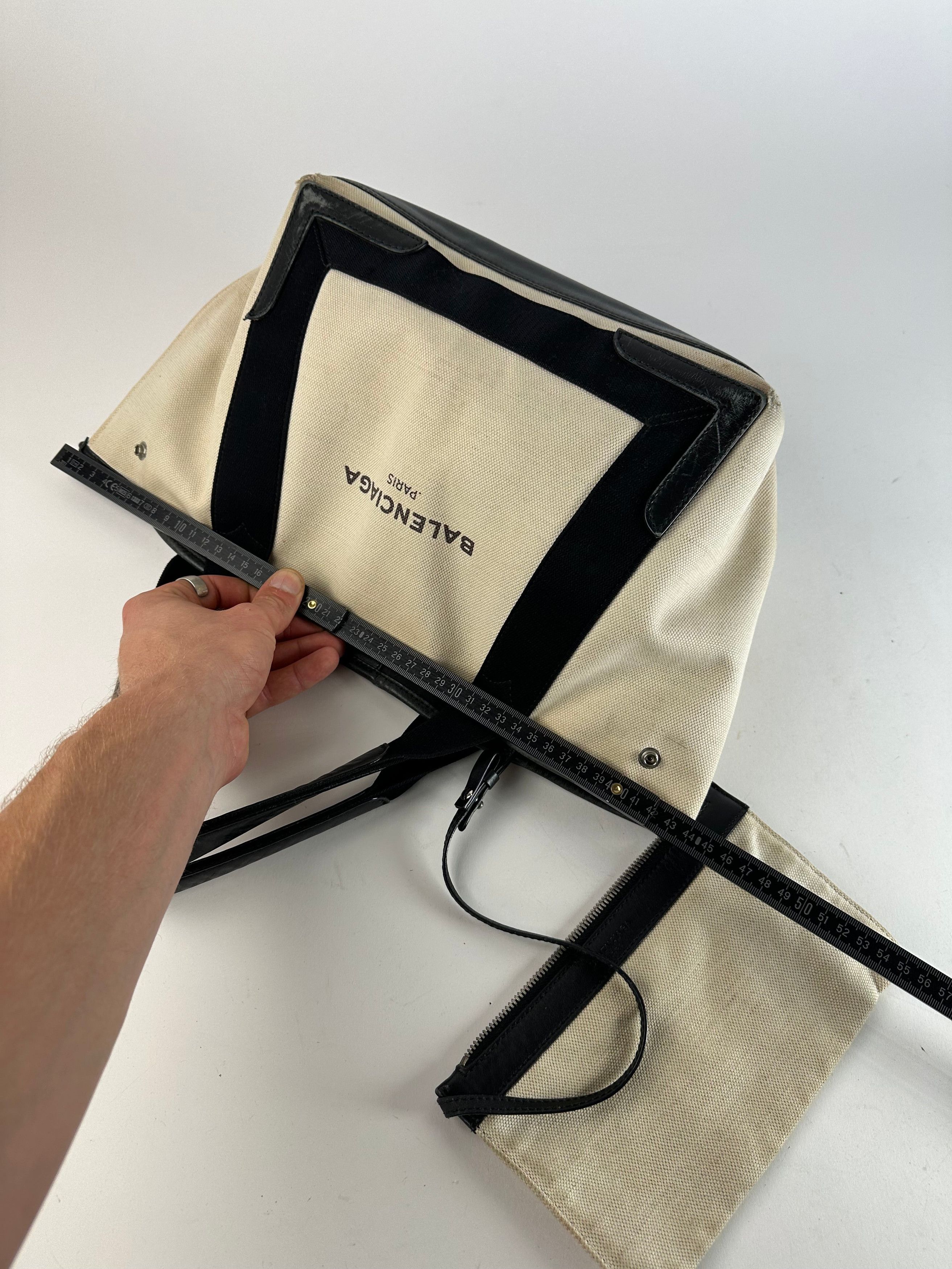 Balenciaga Vintage Tote Bag Black White Size ONE SIZE - 11 Thumbnail