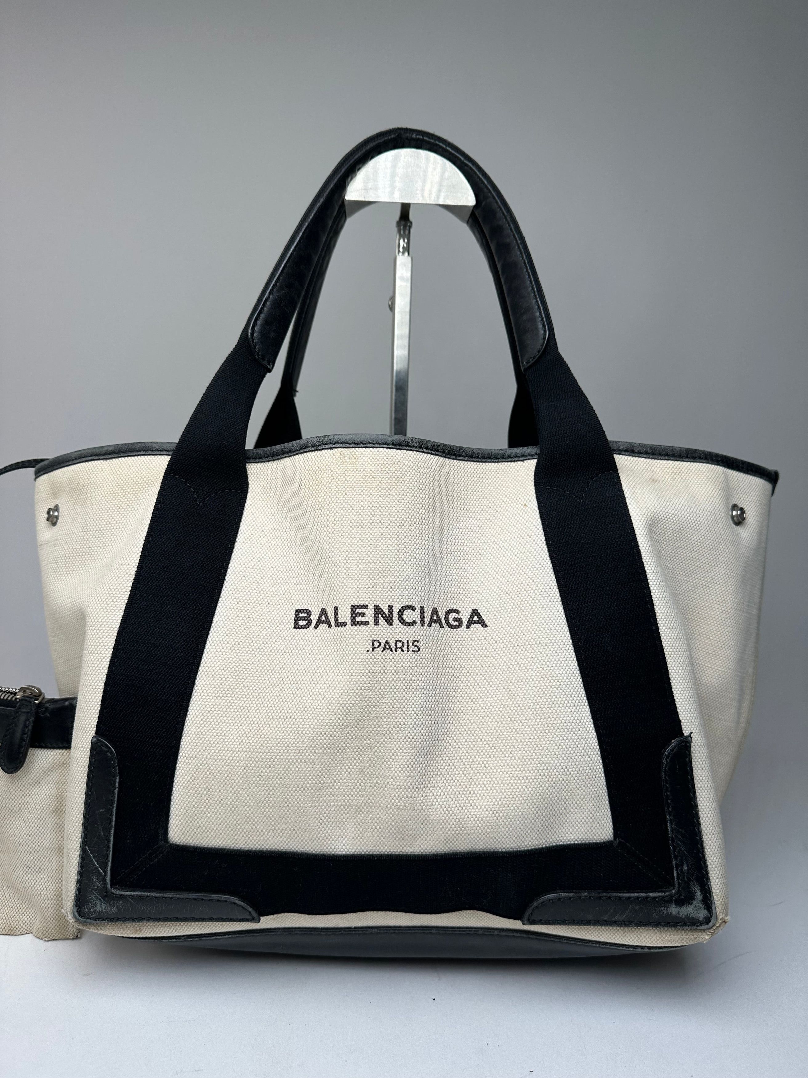 Balenciaga Vintage Tote Bag Black White Size ONE SIZE - 6 Thumbnail