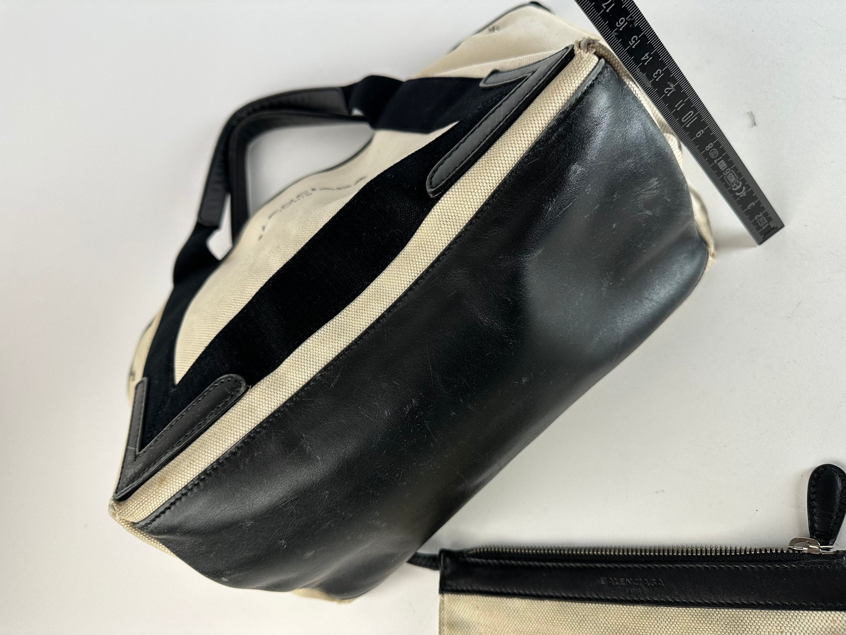 Balenciaga Vintage Tote Bag Black White Size ONE SIZE - 13 Thumbnail