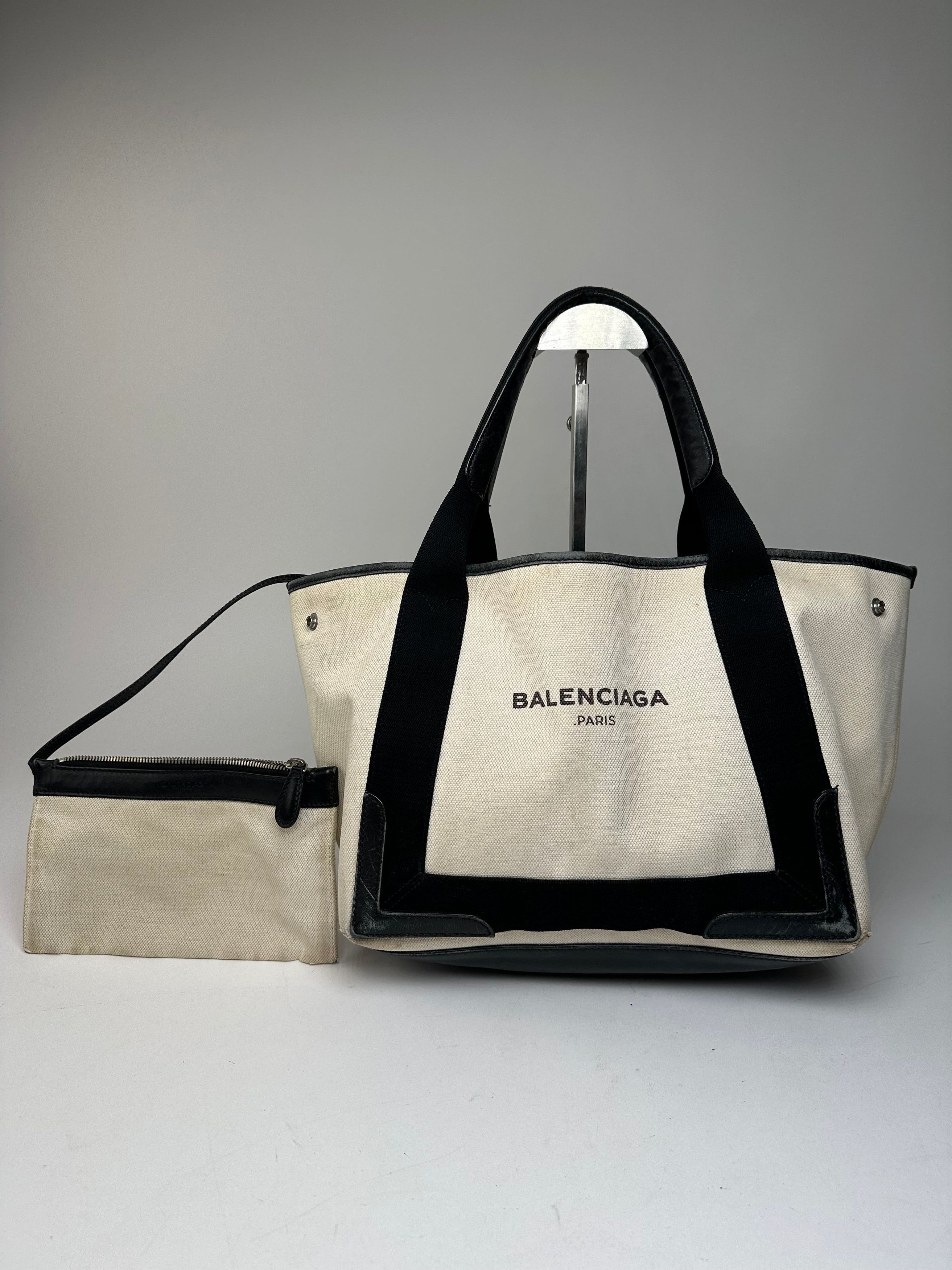 Balenciaga Vintage Tote Bag Black White Size ONE SIZE - 14 Thumbnail