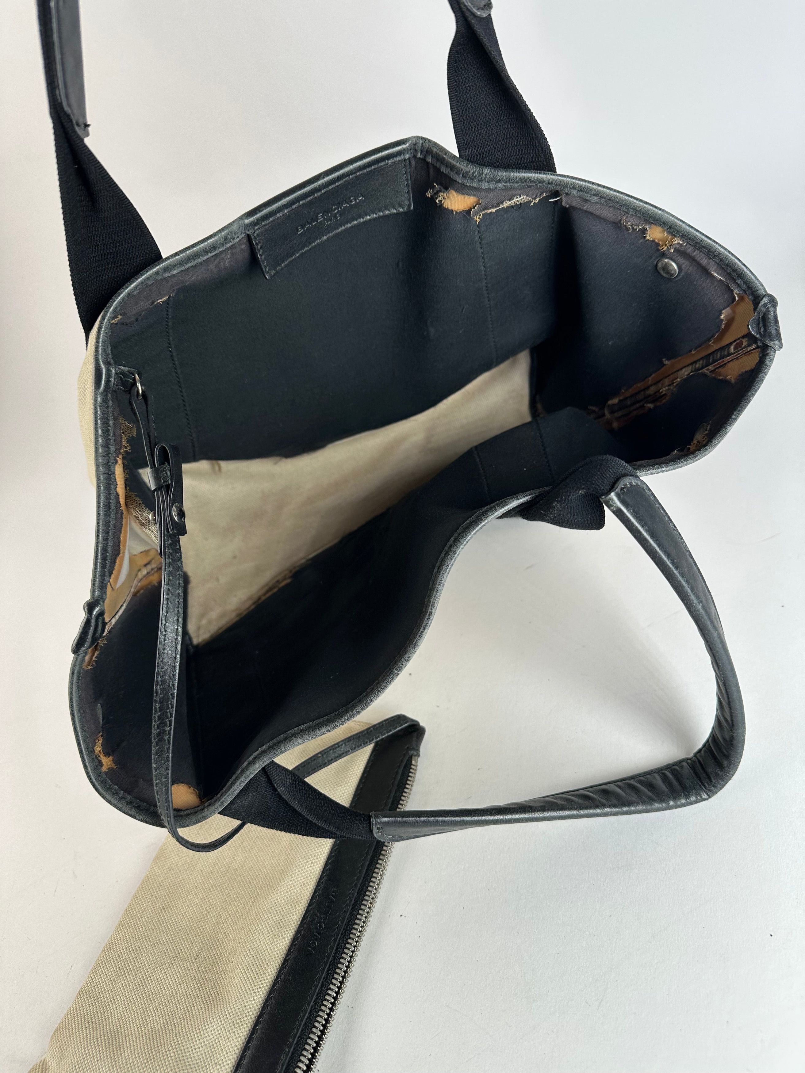 Balenciaga Vintage Tote Bag Black White Size ONE SIZE - 3 Thumbnail