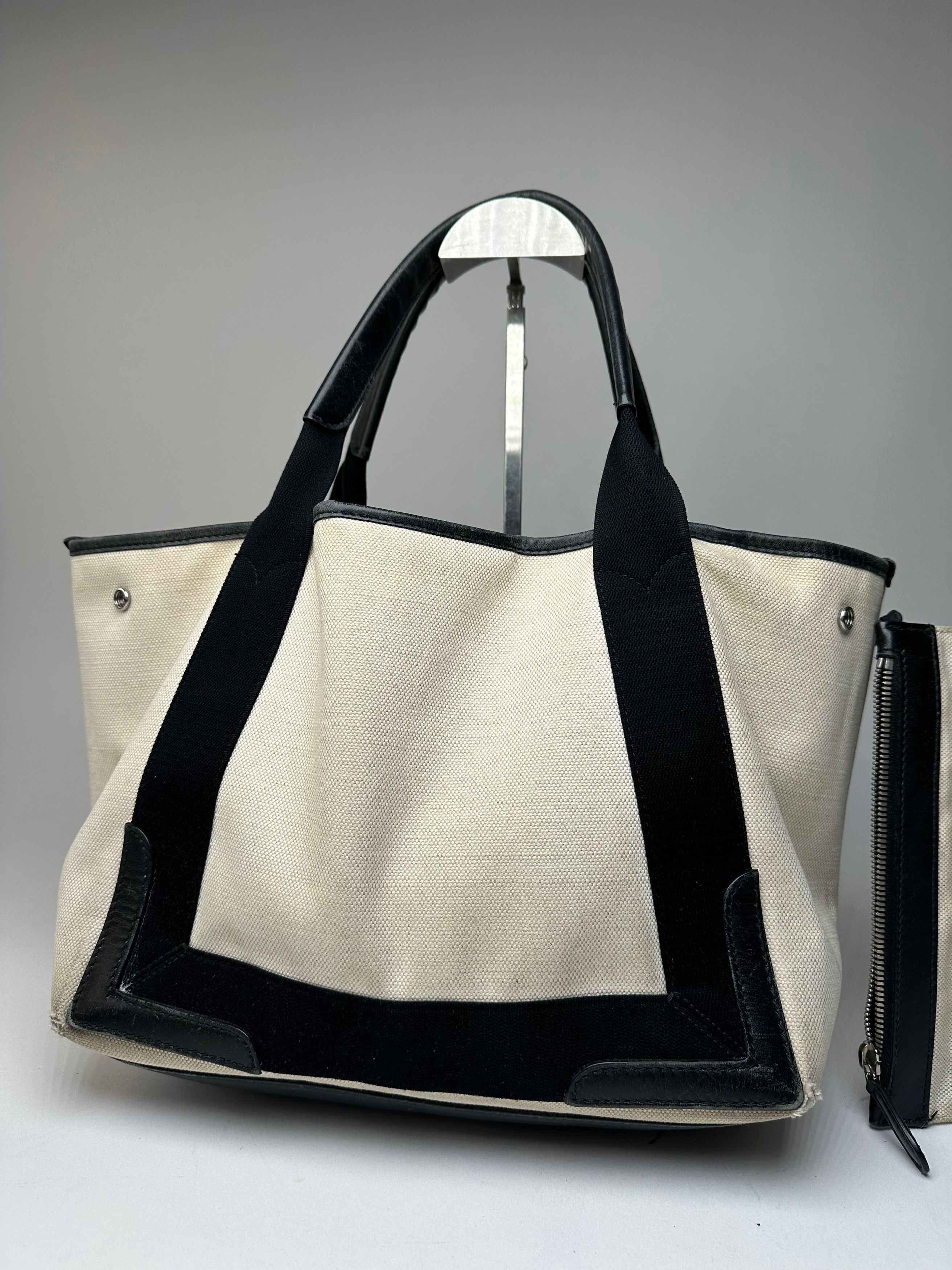 Balenciaga Vintage Tote Bag Black White Size ONE SIZE - 10 Thumbnail