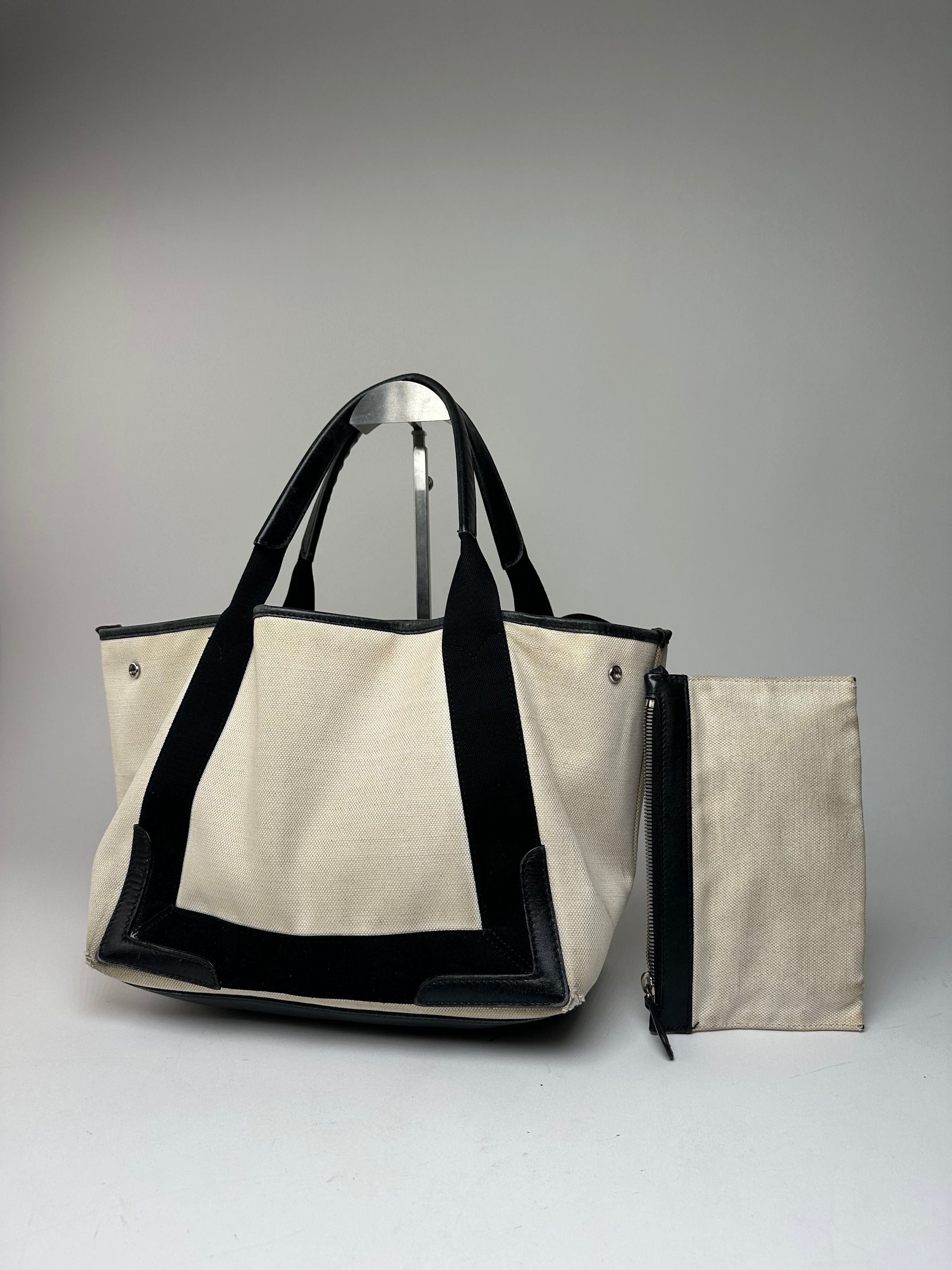 Balenciaga Vintage Tote Bag Black White Size ONE SIZE - 2 Thumbnail
