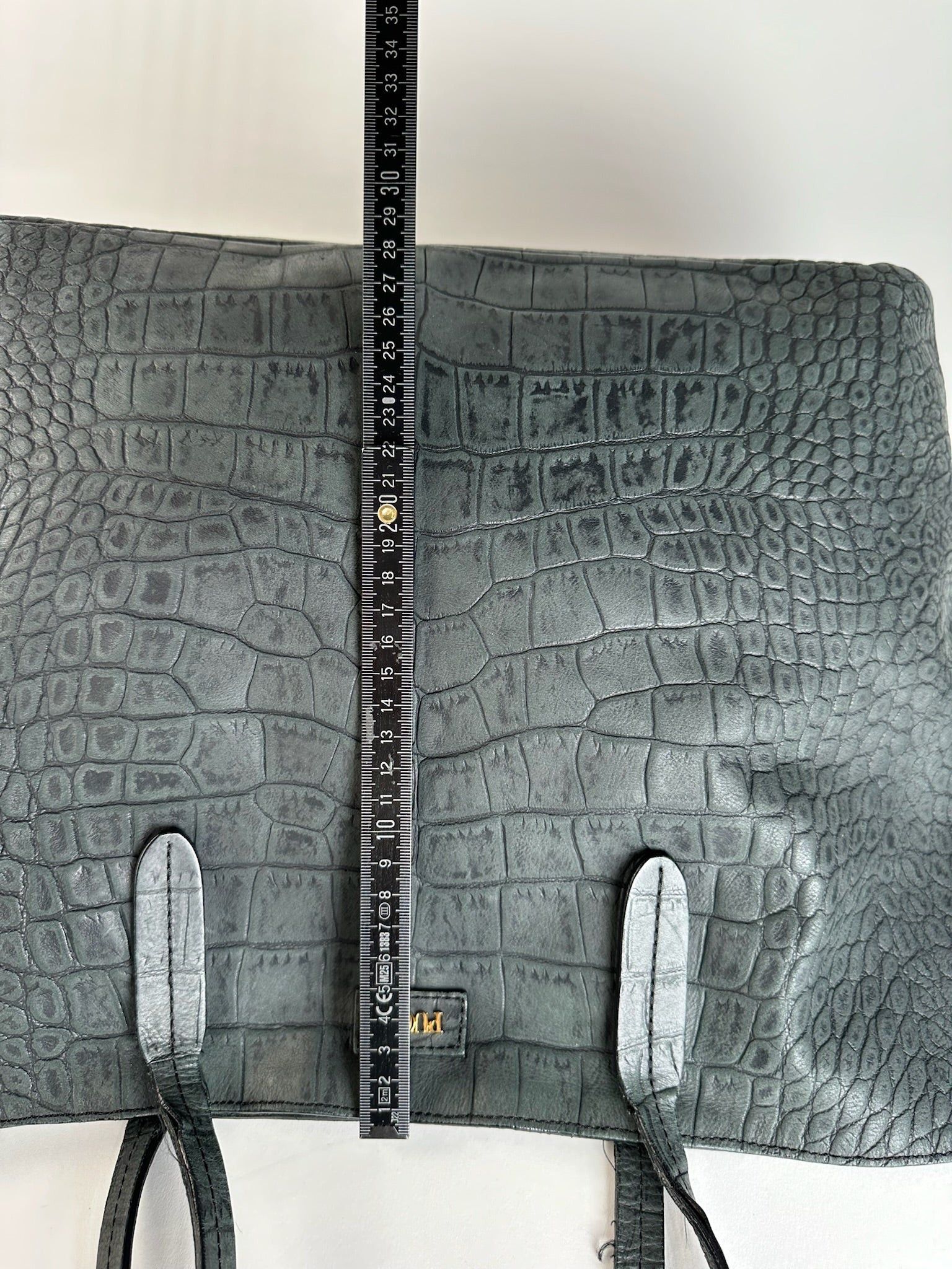 Emilio Pucci Vintage Crocodile Emblossed Leather Tote Bag Black Size ONE SIZE - 13 Thumbnail