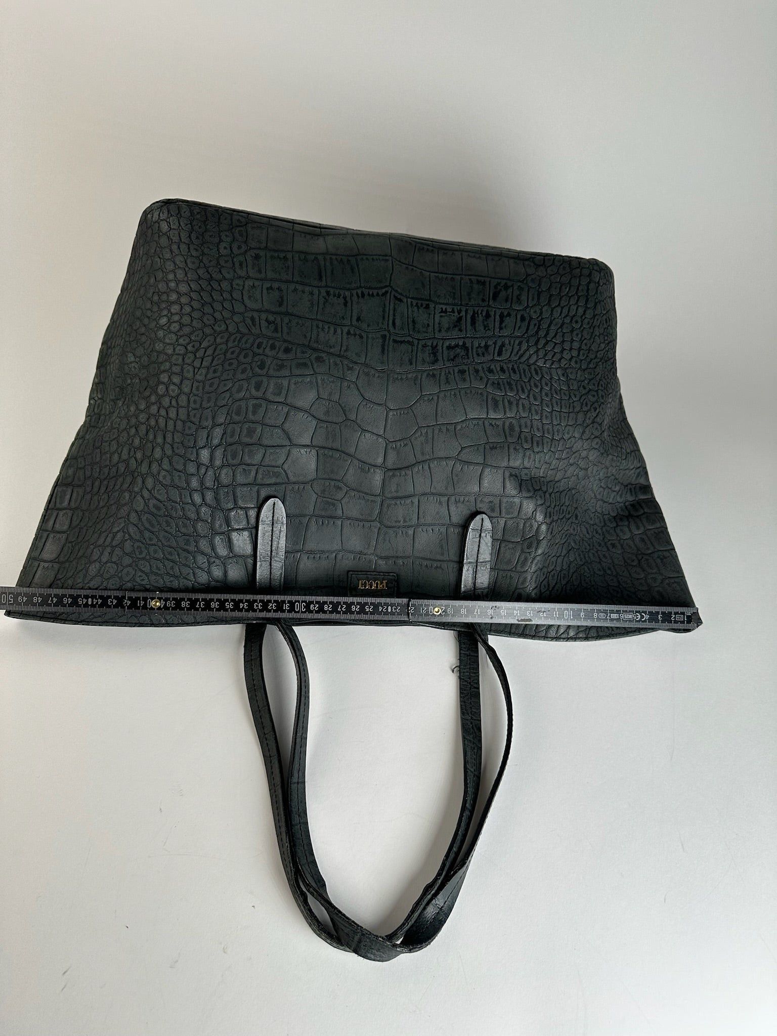 Emilio Pucci Vintage Crocodile Emblossed Leather Tote Bag Black Size ONE SIZE - 12 Thumbnail