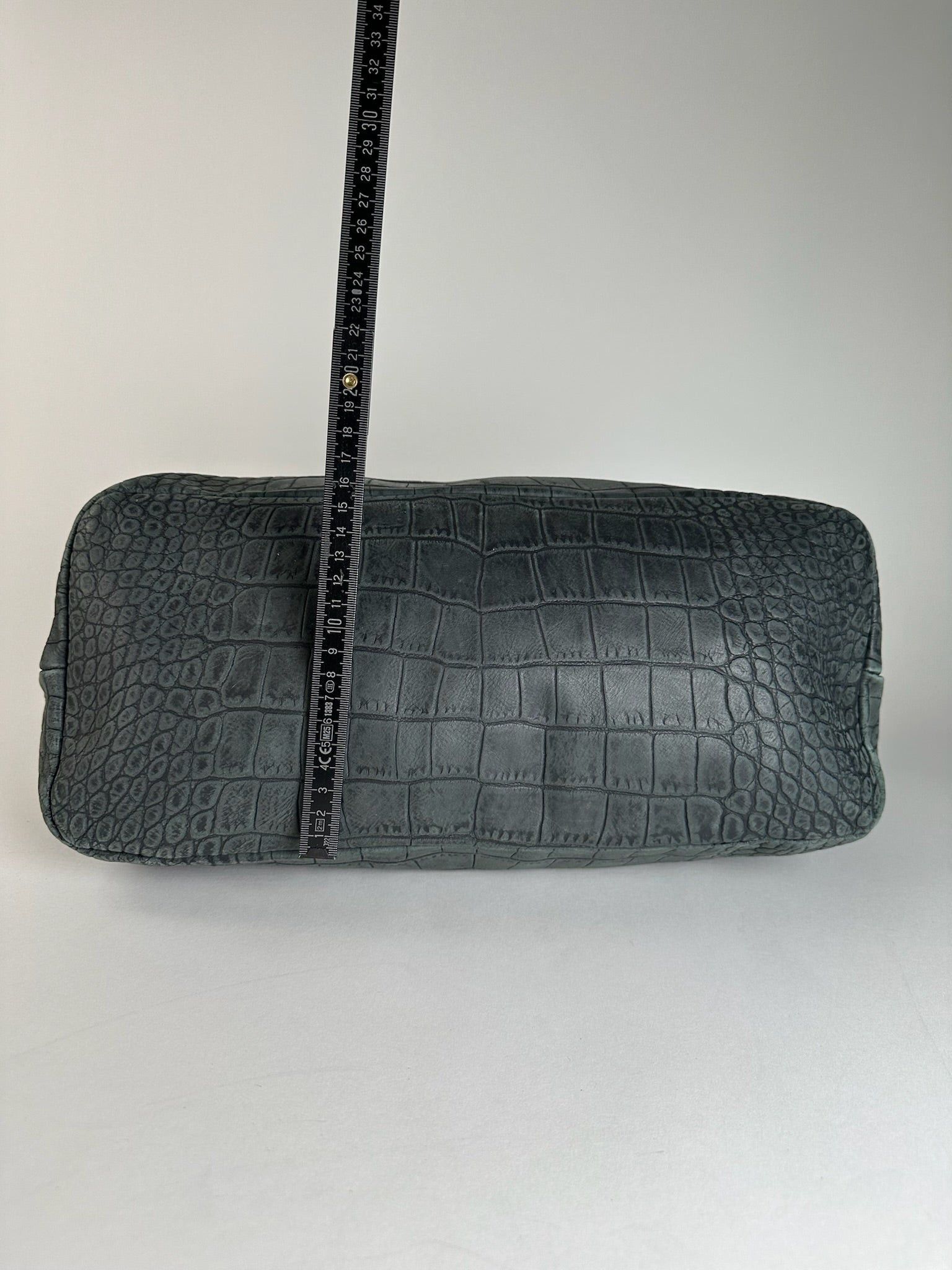 Emilio Pucci Vintage Crocodile Emblossed Leather Tote Bag Black Size ONE SIZE - 14 Thumbnail