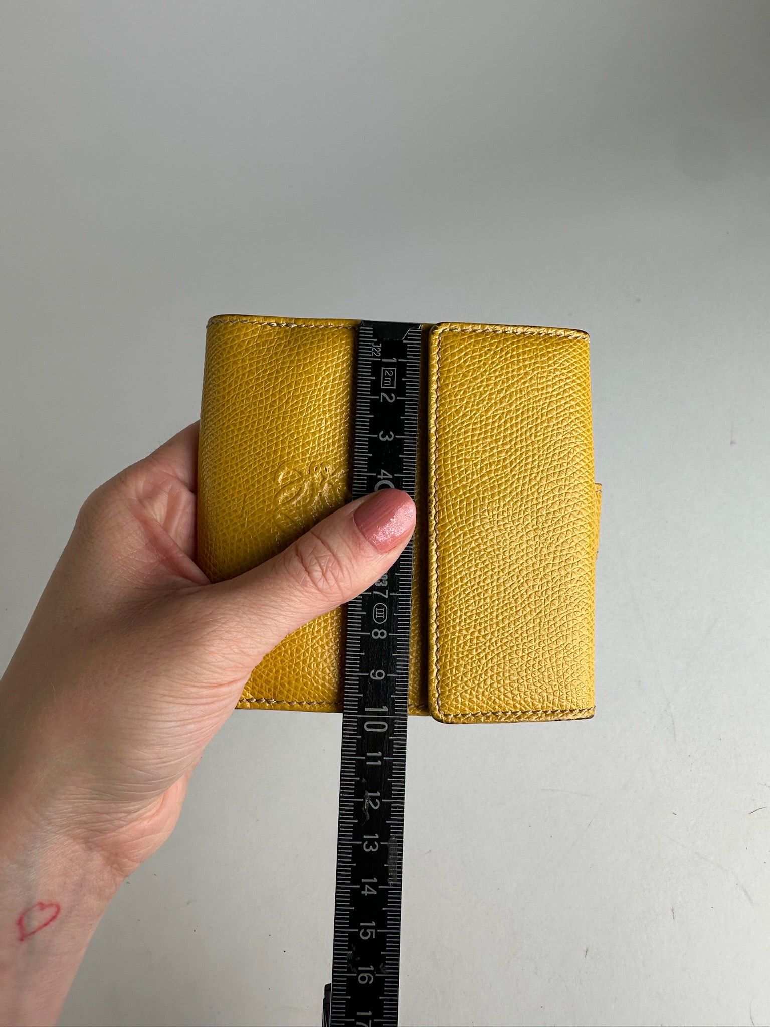 Loewe Vintage Anagram Snake Emblossed Leather Wallet Yellow Size ONE SIZE - 9 Thumbnail