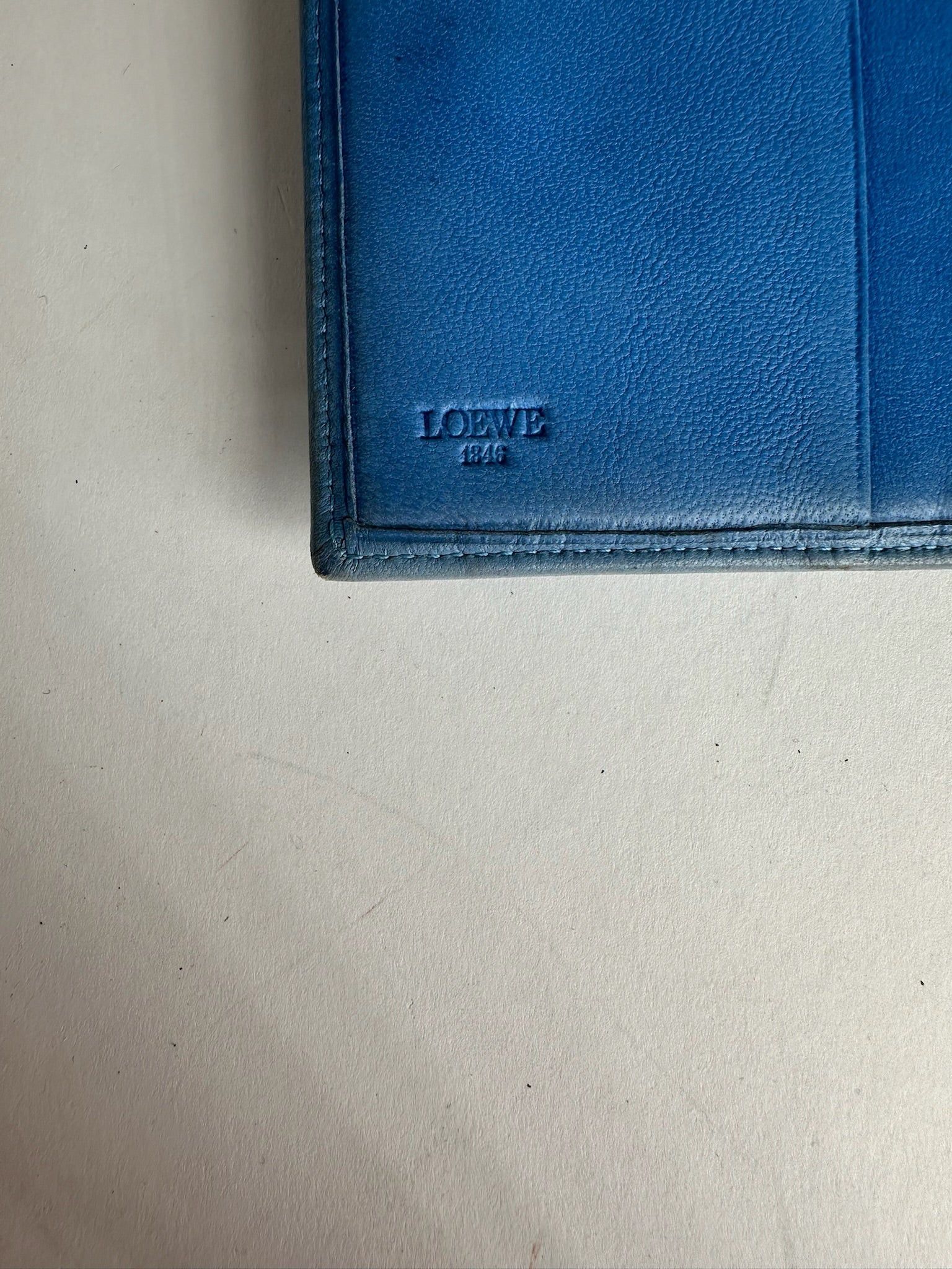 Loewe Vintage Madrid Soft Leather Wallet Blue Size ONE SIZE - 8 Thumbnail