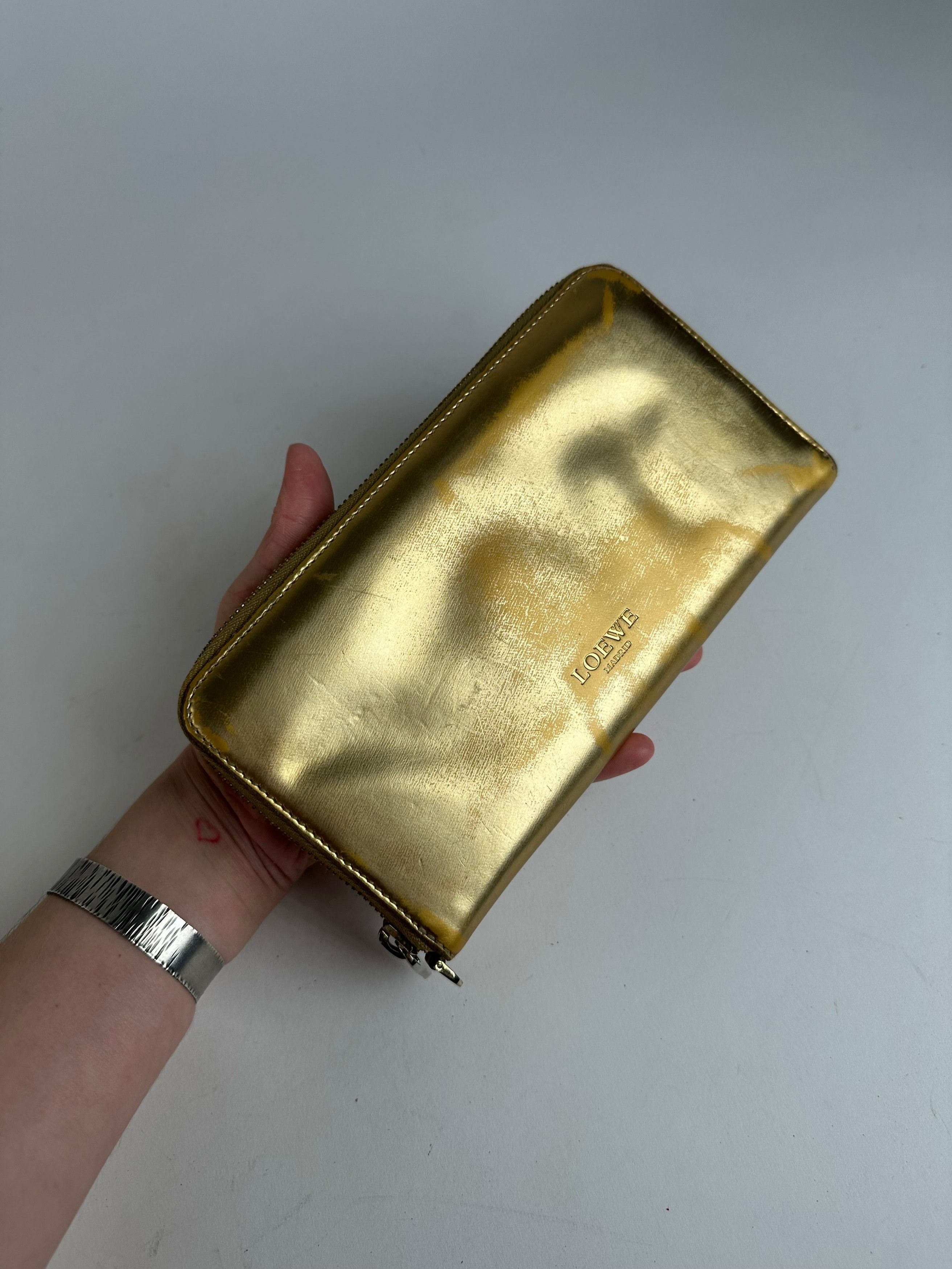 Loewe Vintage Madrid Leather Zippy Wallet Gold Size ONE SIZE - 3 Thumbnail