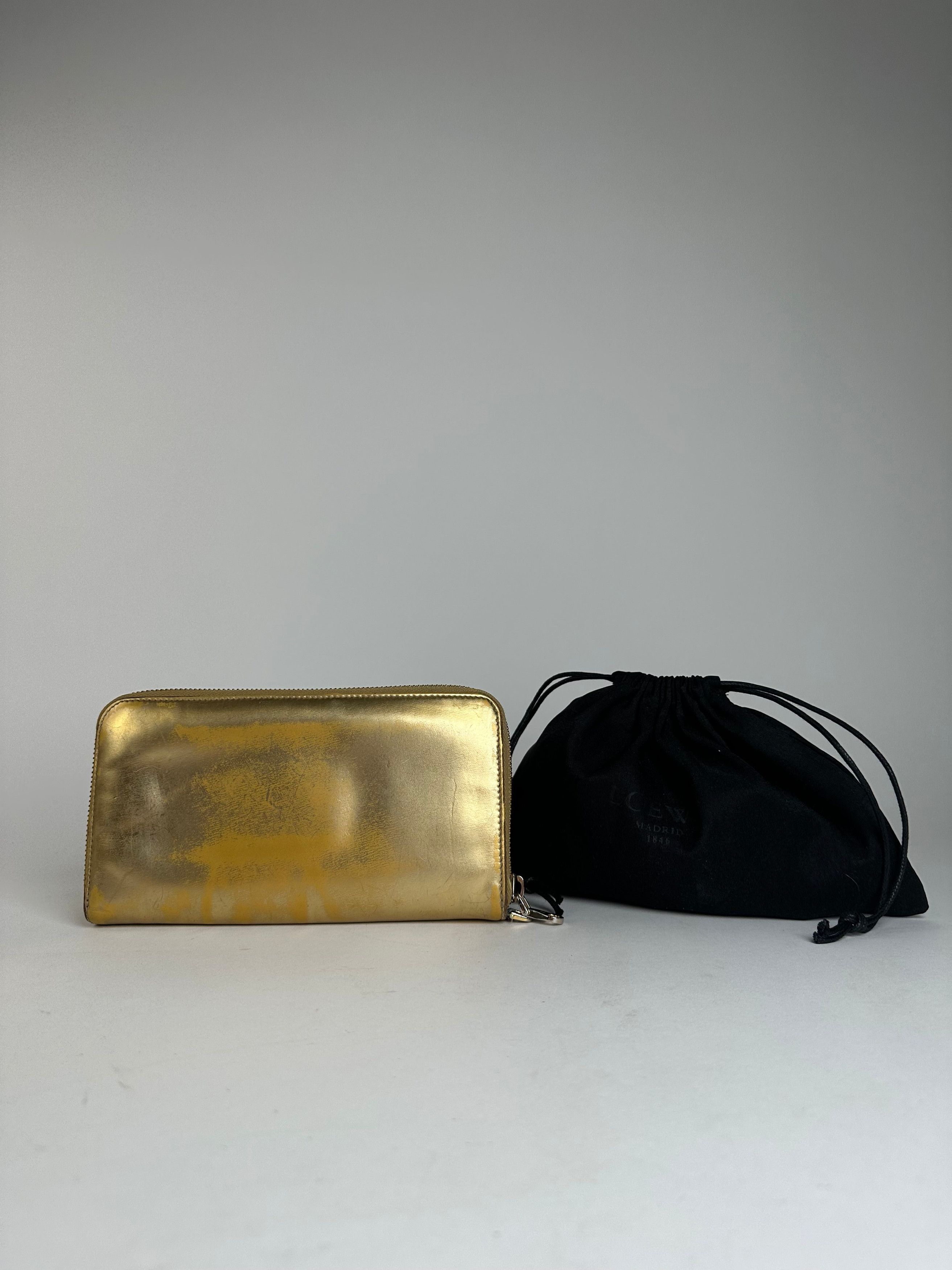Loewe Vintage Madrid Leather Zippy Wallet Gold Size ONE SIZE - 2 Thumbnail